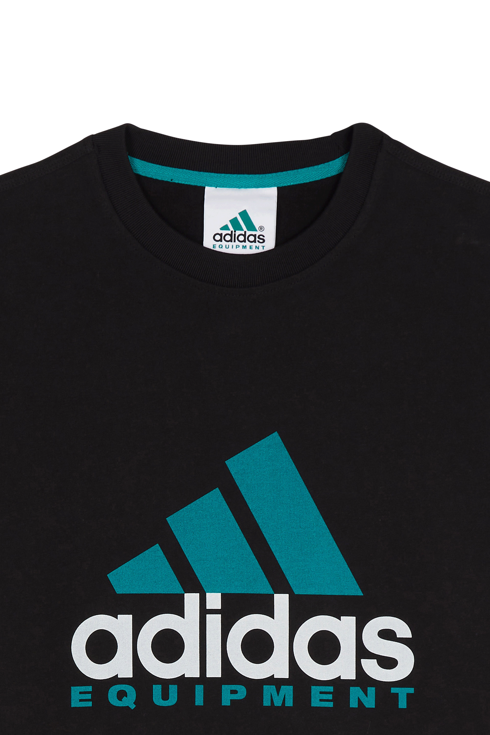 Regular-fit round-neck cotton T-shirt | Black ADIDAS Men