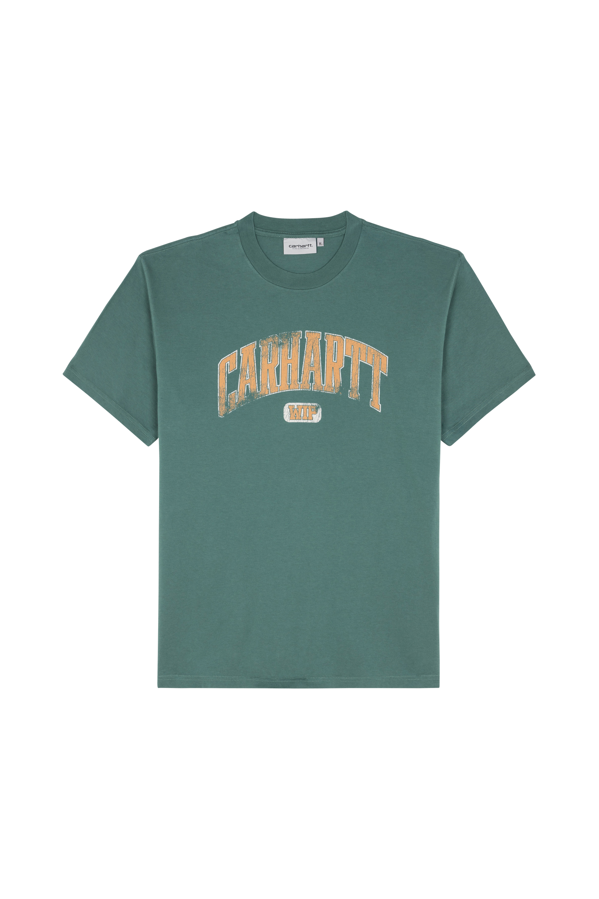 Regular-fit round-neck cotton T-shirt Green