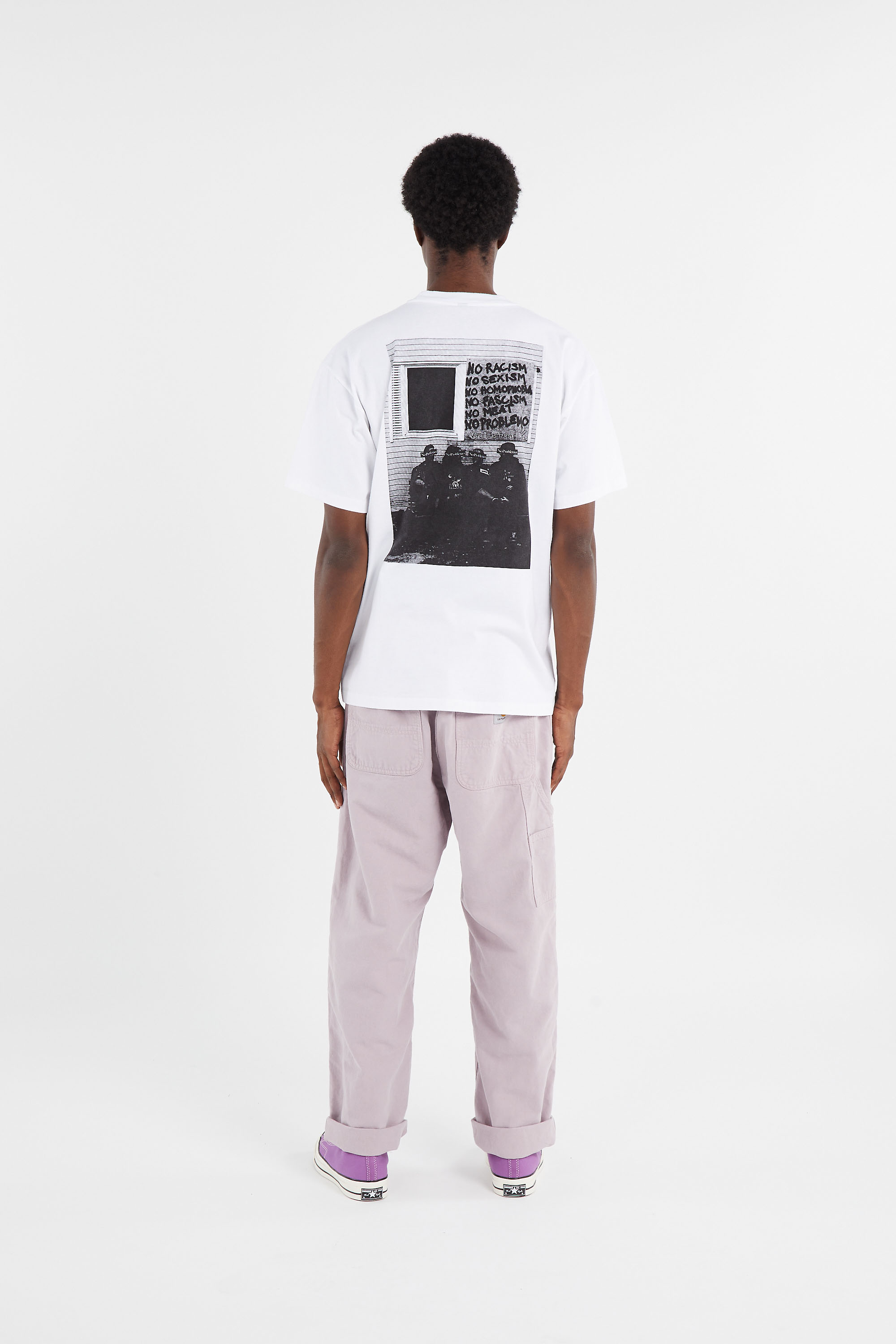 Regular-fit round-neck cotton T-shirt White