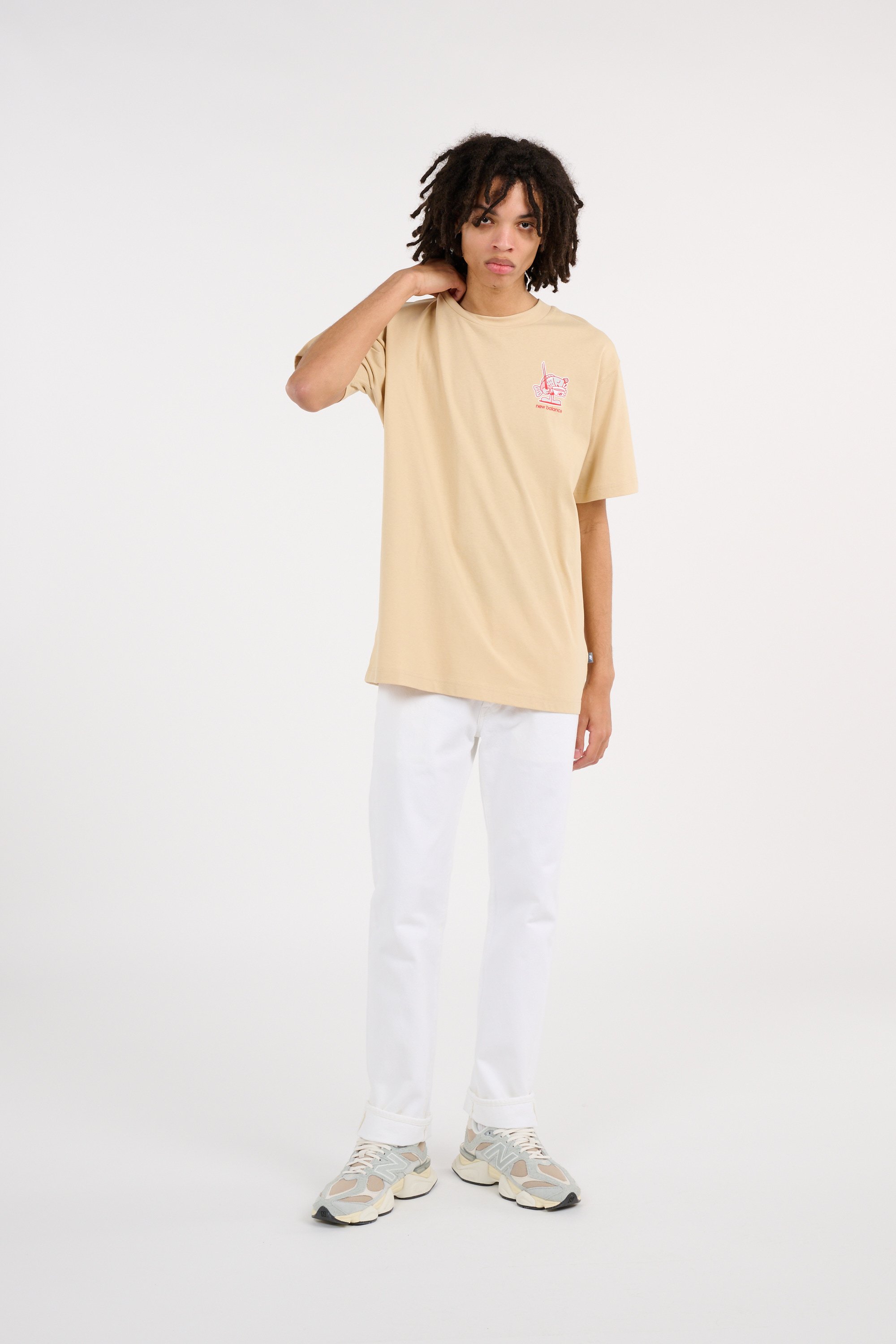 Regular-fit round-neck cotton T-shirt NEW BALANCE White