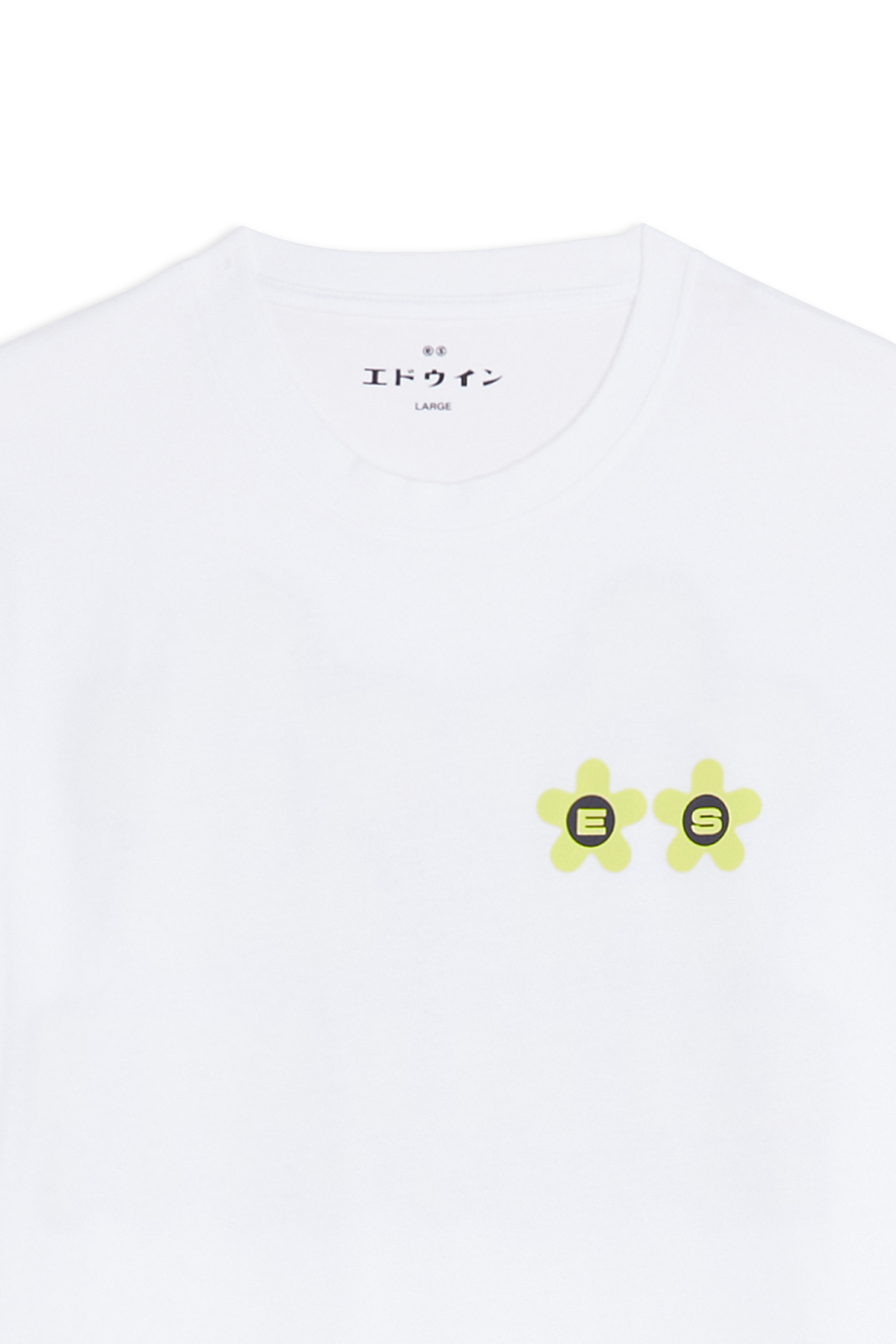 Regular-fit round-neck cotton T-shirt | White EDWIN Men