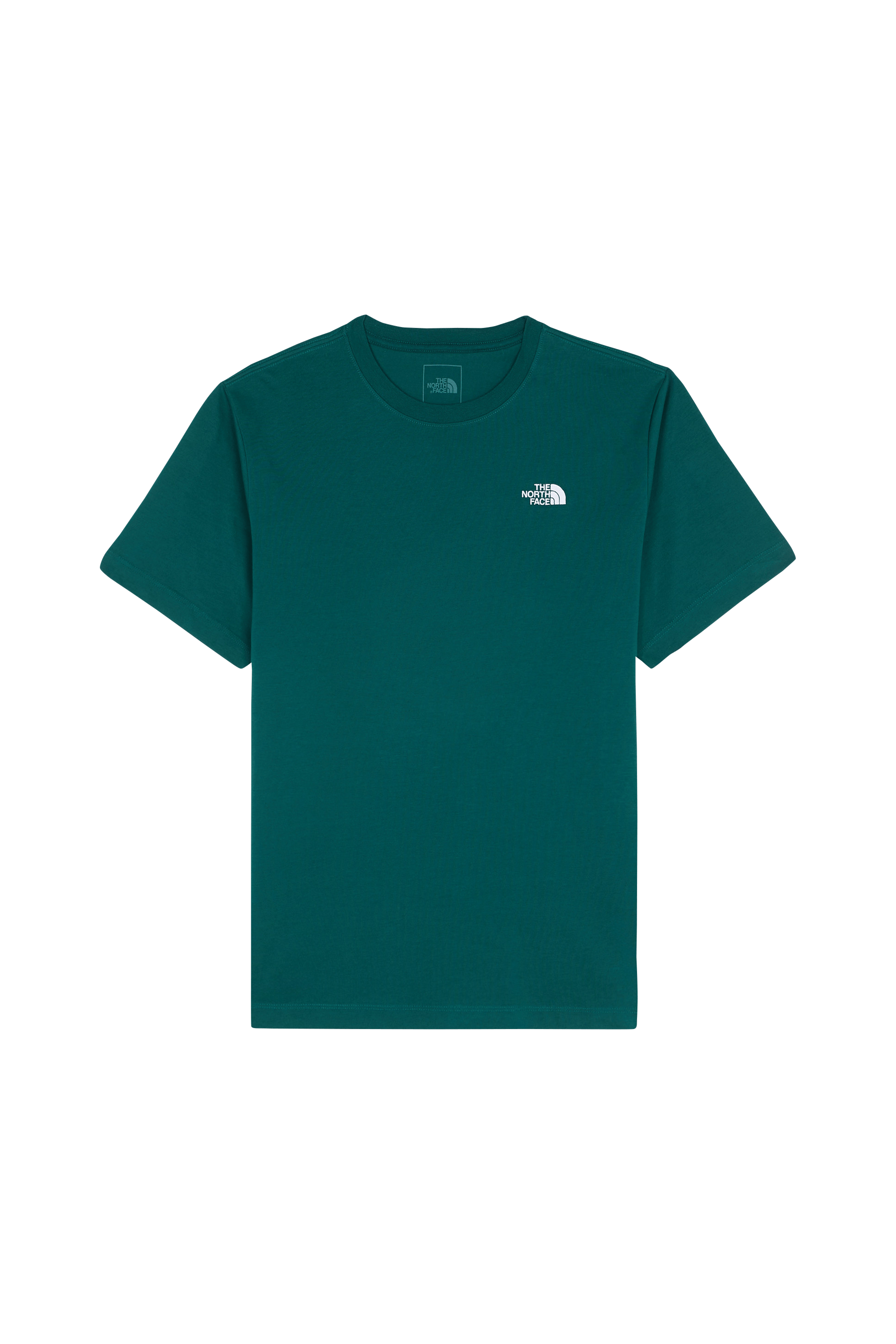 Regular-fit round-neck cotton T-shirt EVOLUTION SIMPLE Pacific teal