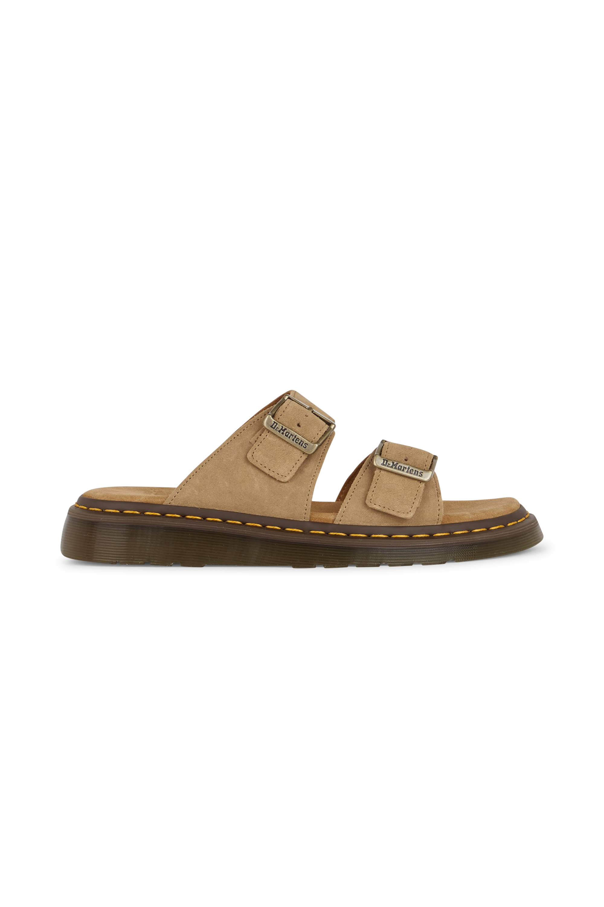 Flat furry sheepskin sandals Beige