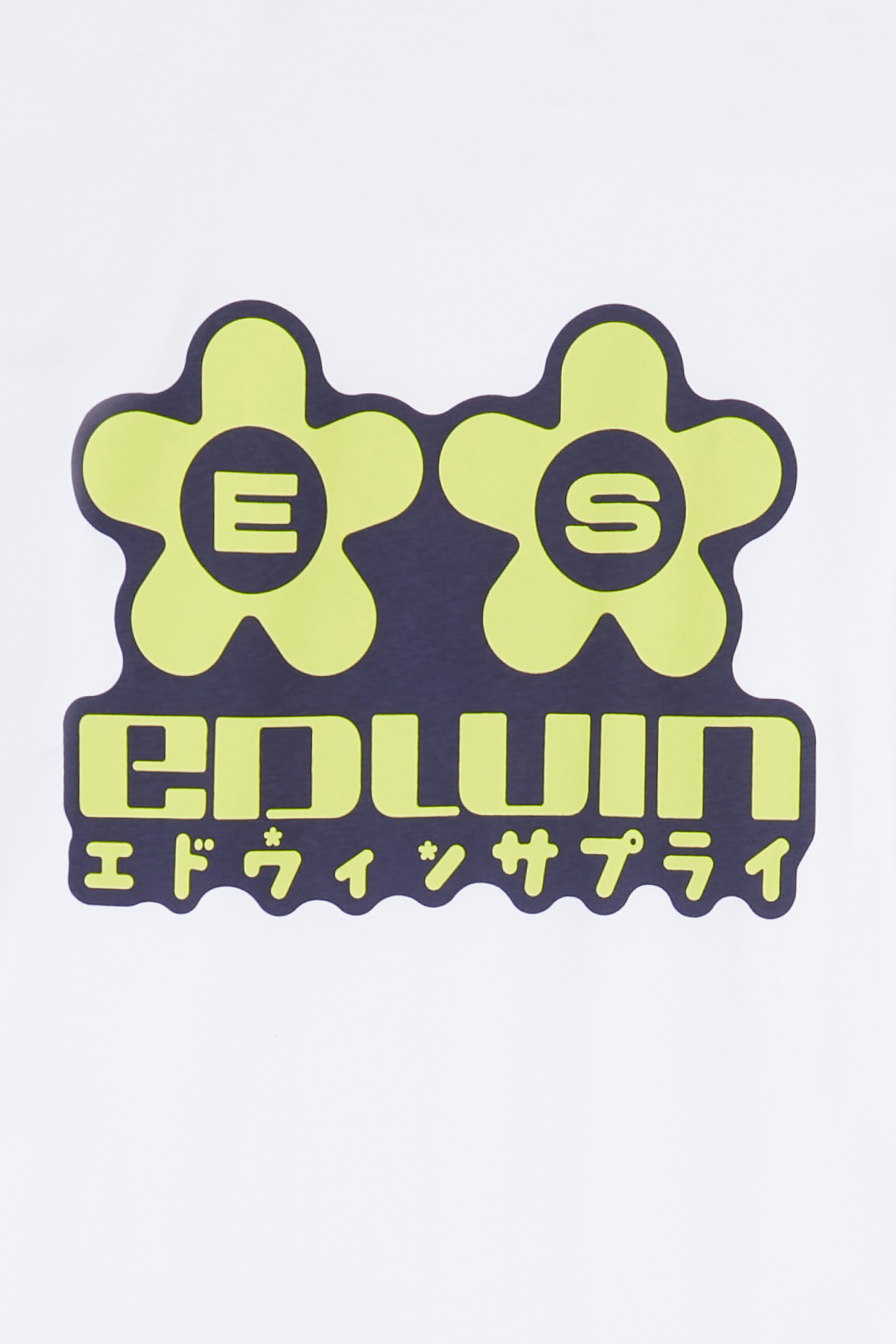 Regular-fit round-neck cotton T-shirt | White EDWIN Men