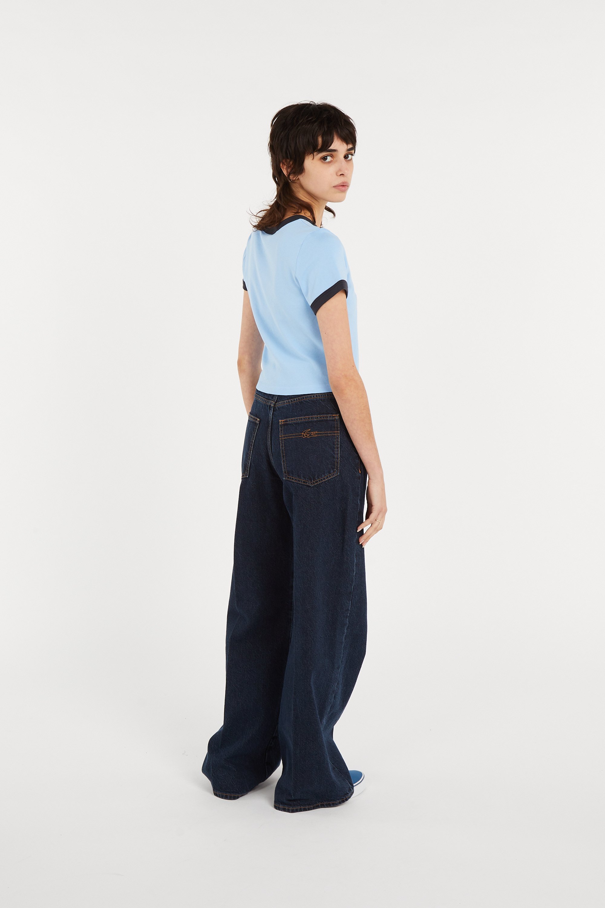 Regular-fit round-neck cotton T-shirt | Blue OBEY Women