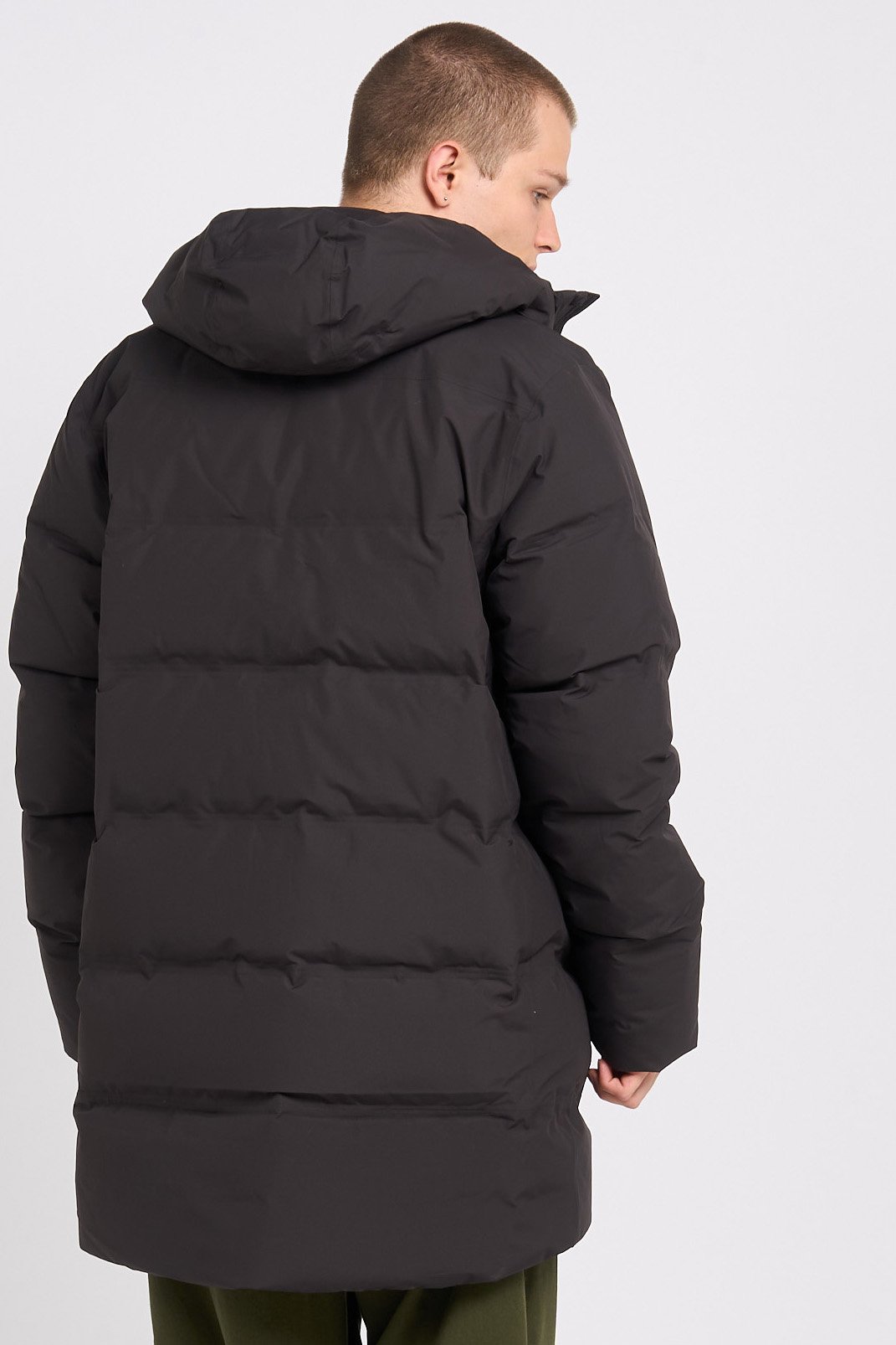 Lightweight quilted padded jacket with high neck Black