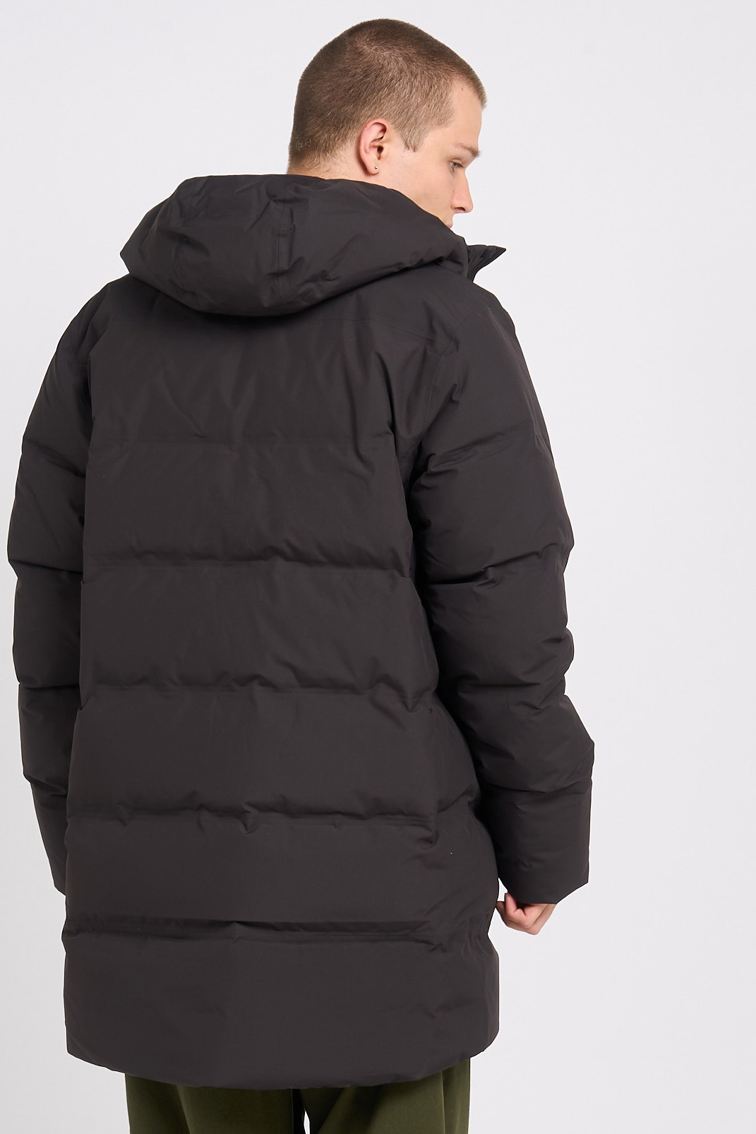 Lightweight quilted padded jacket with high neck Black