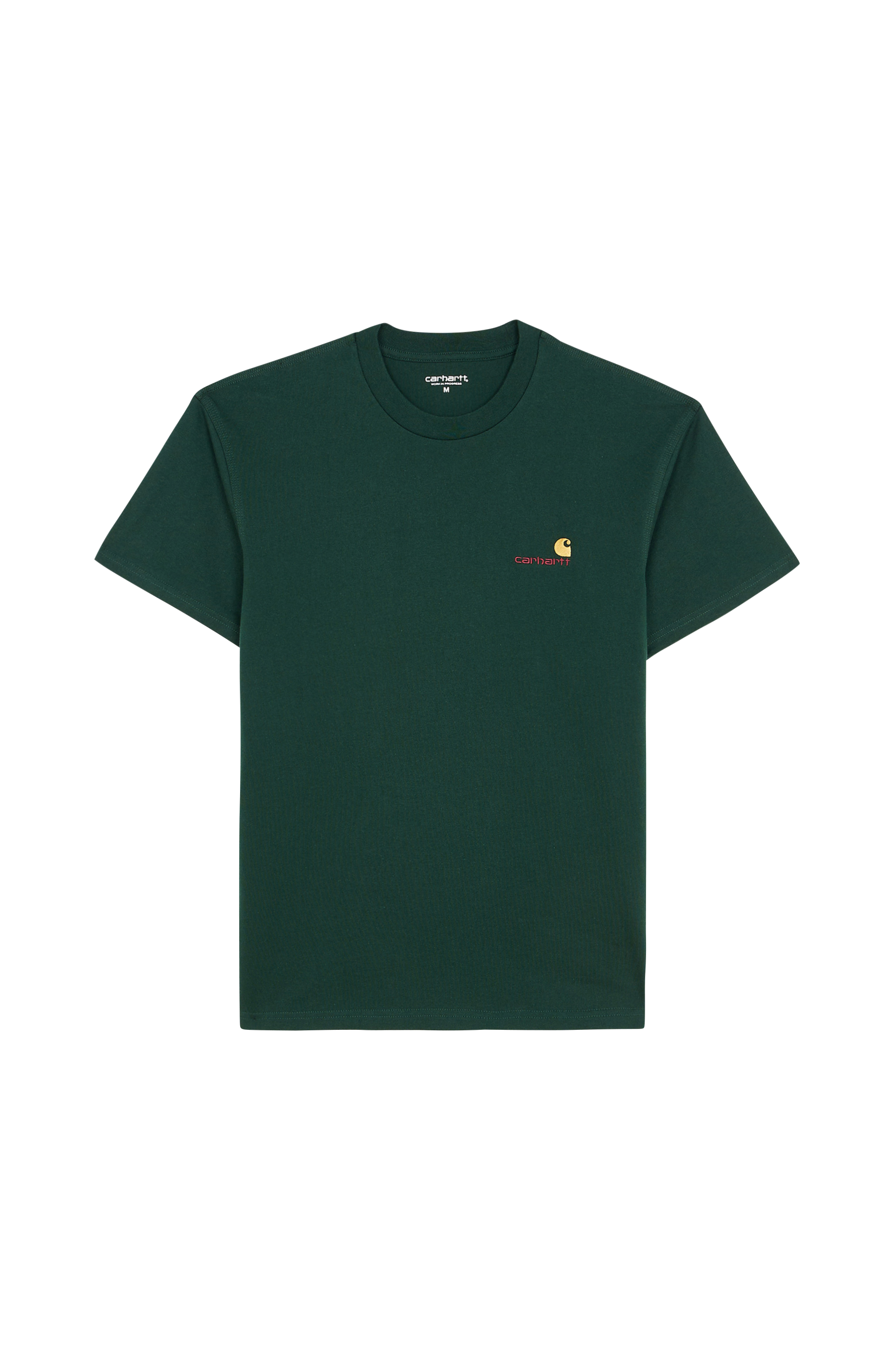 Regular-fit round-neck cotton T-shirt Green