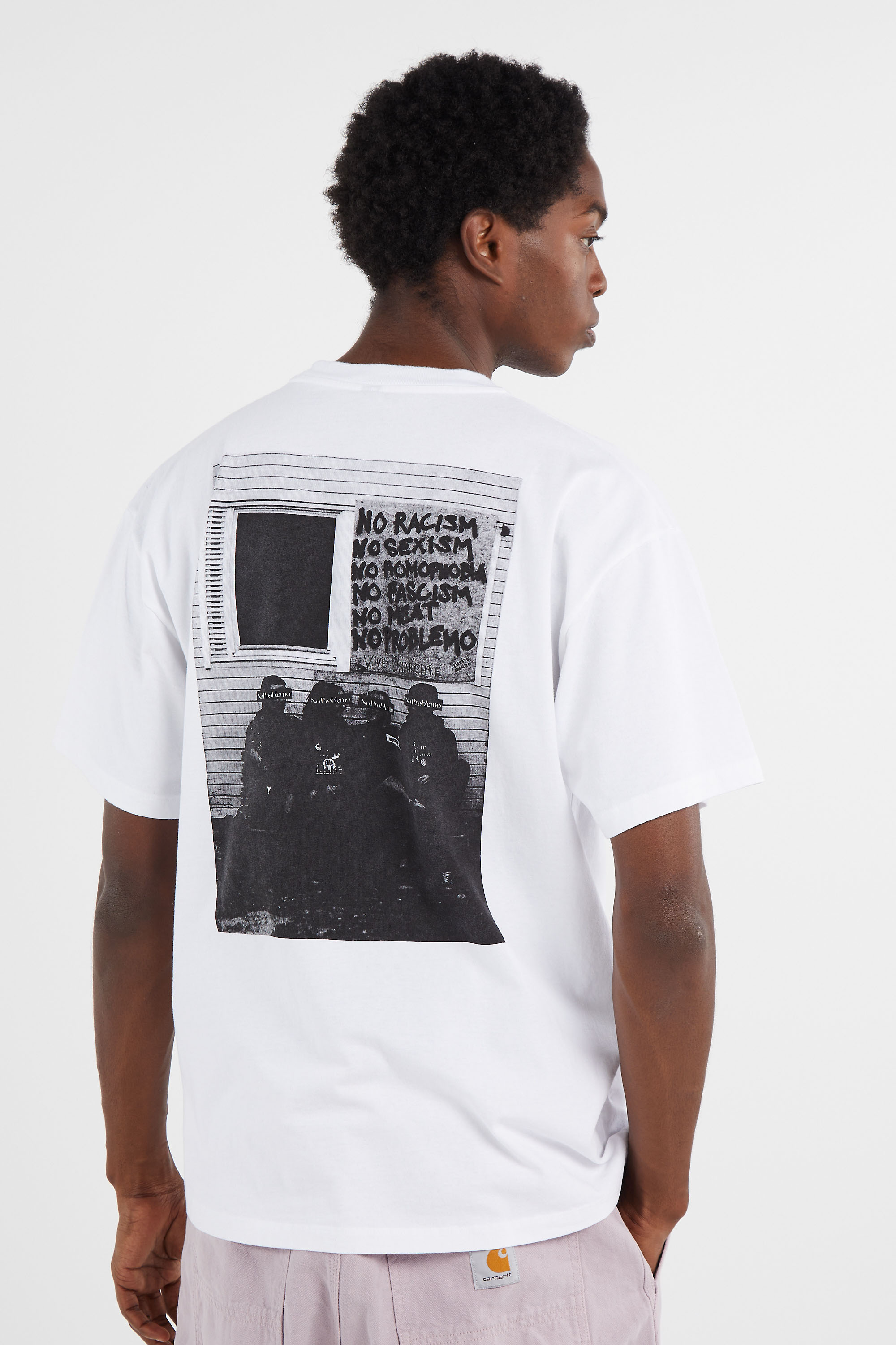 Regular-fit round-neck cotton T-shirt White