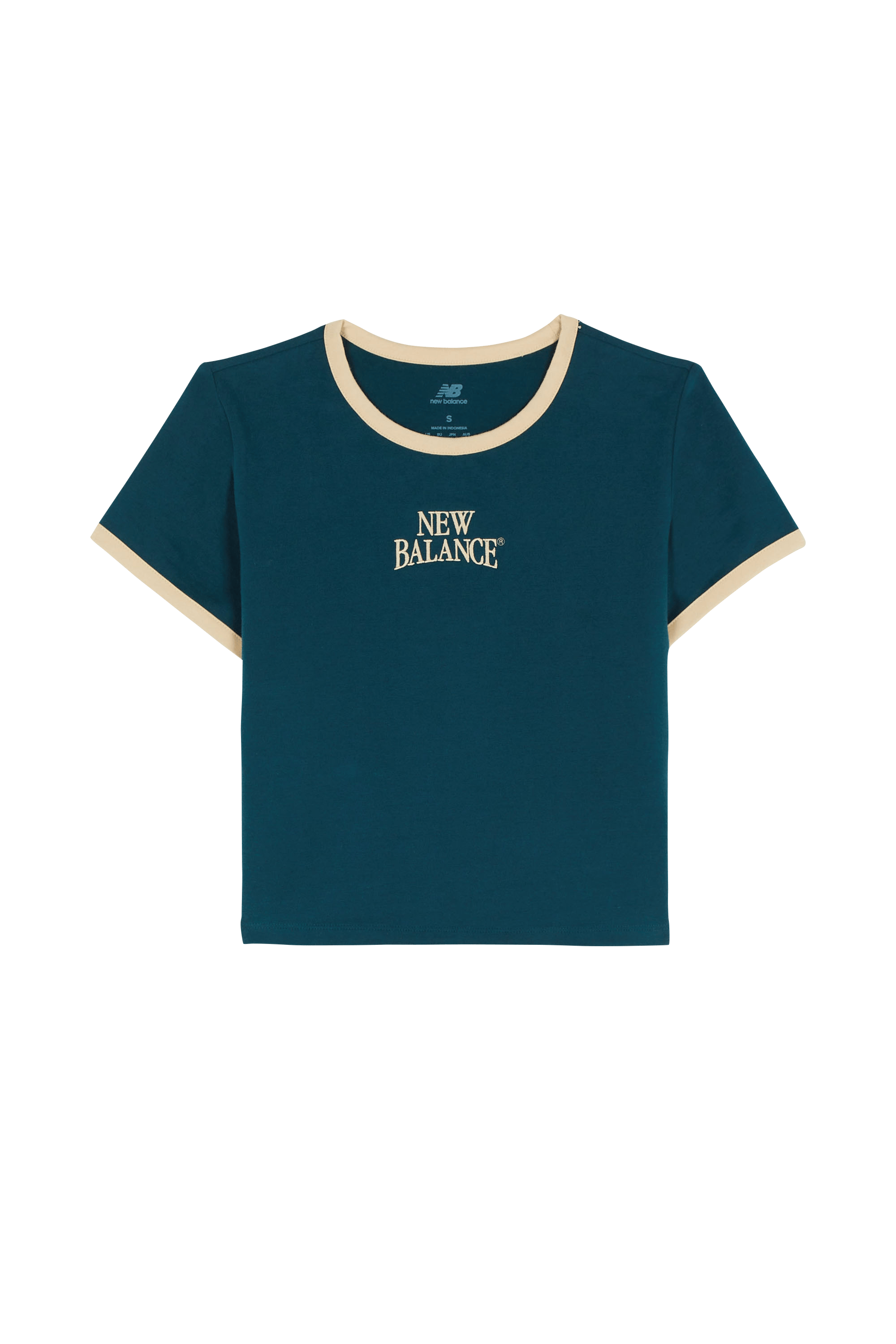 Regular-fit round-neck cotton T-shirt NEW BALANCE Green