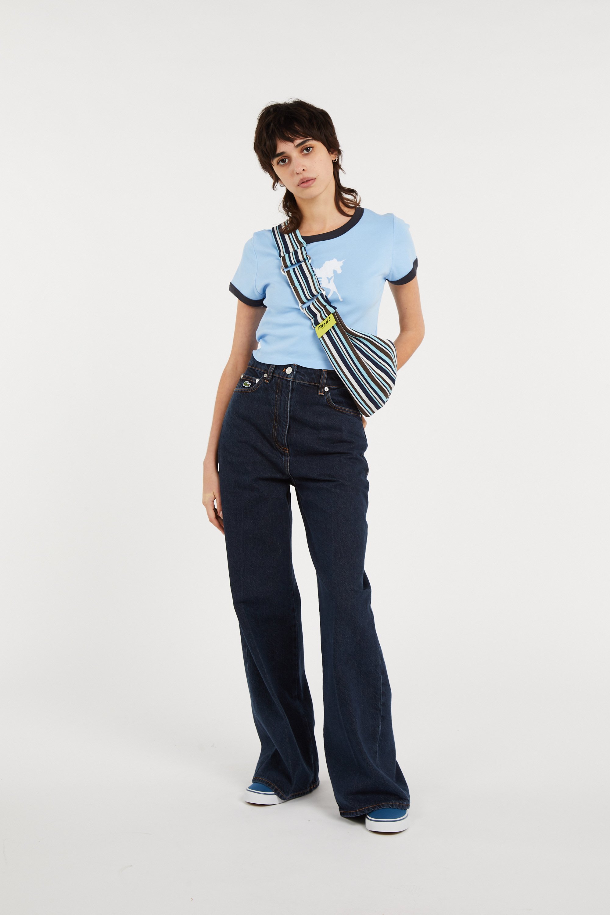 Regular-fit round-neck cotton T-shirt OBEY Blue