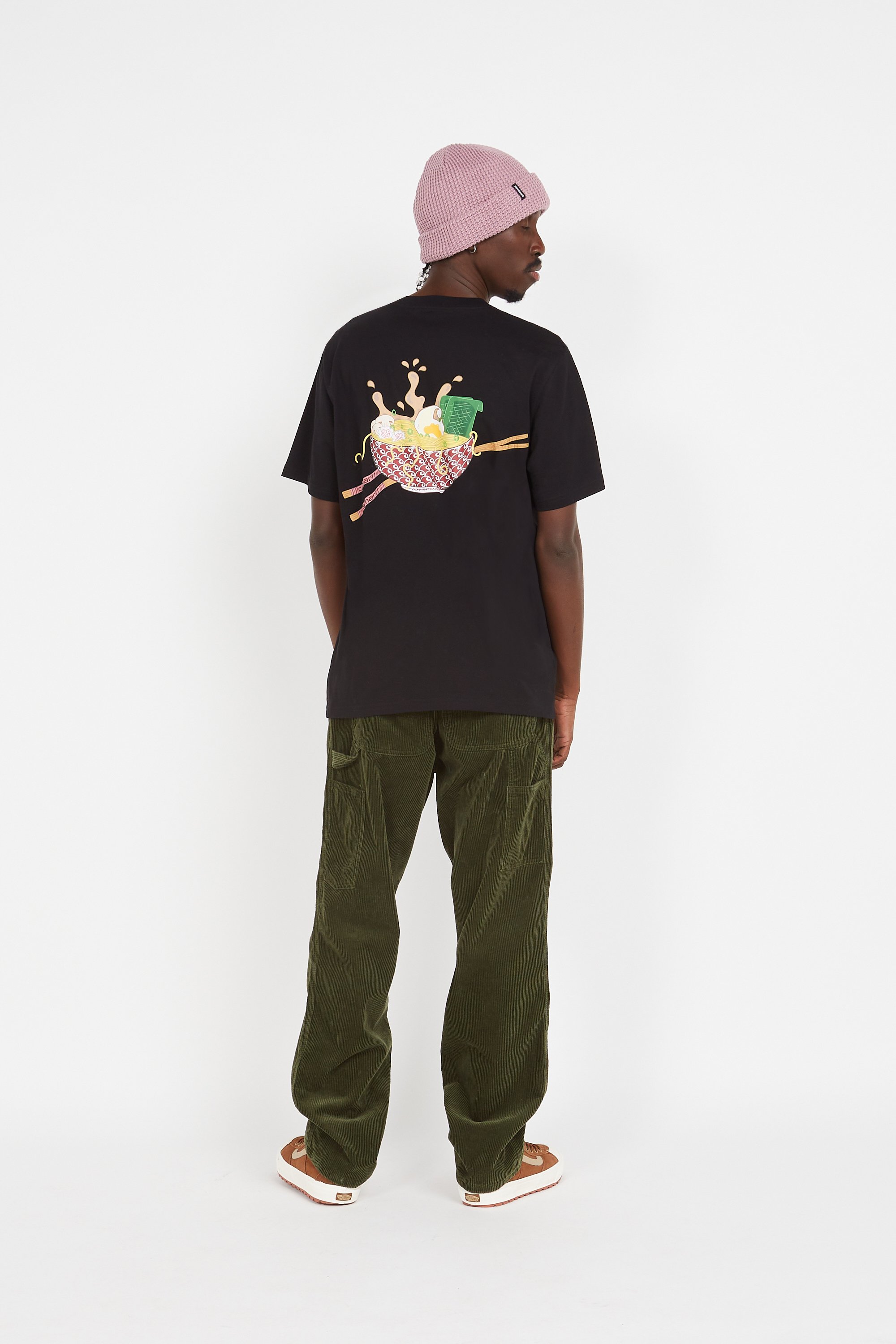 Straight velour trousers Khaki