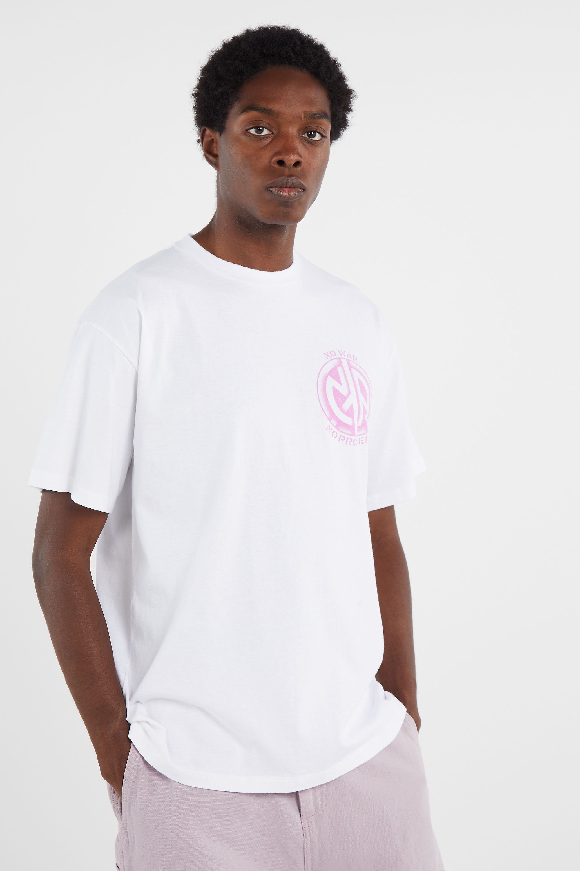 Regular-fit round-neck cotton T-shirt White