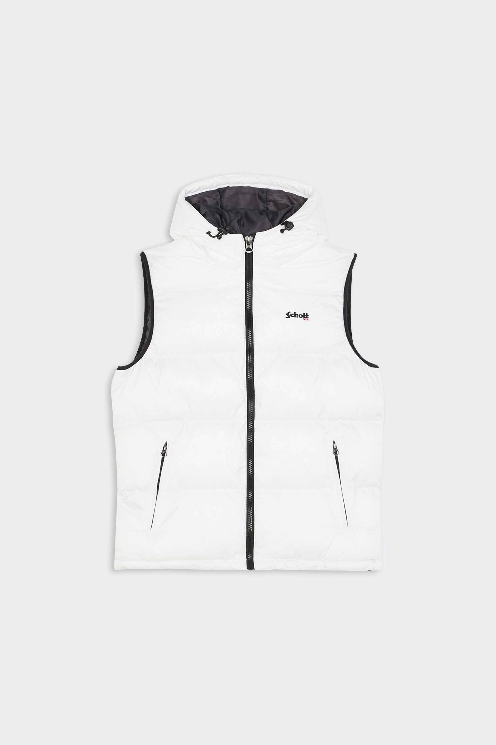 Freestyle padded gilet | White by SCHOTT Freestyle padded gilet White