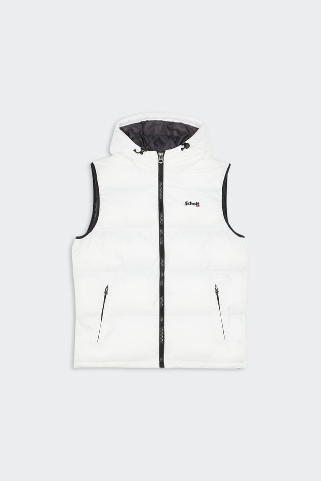 Doudoune Sans Manches Idaho Vest Blanc Schott Homme FitminShops