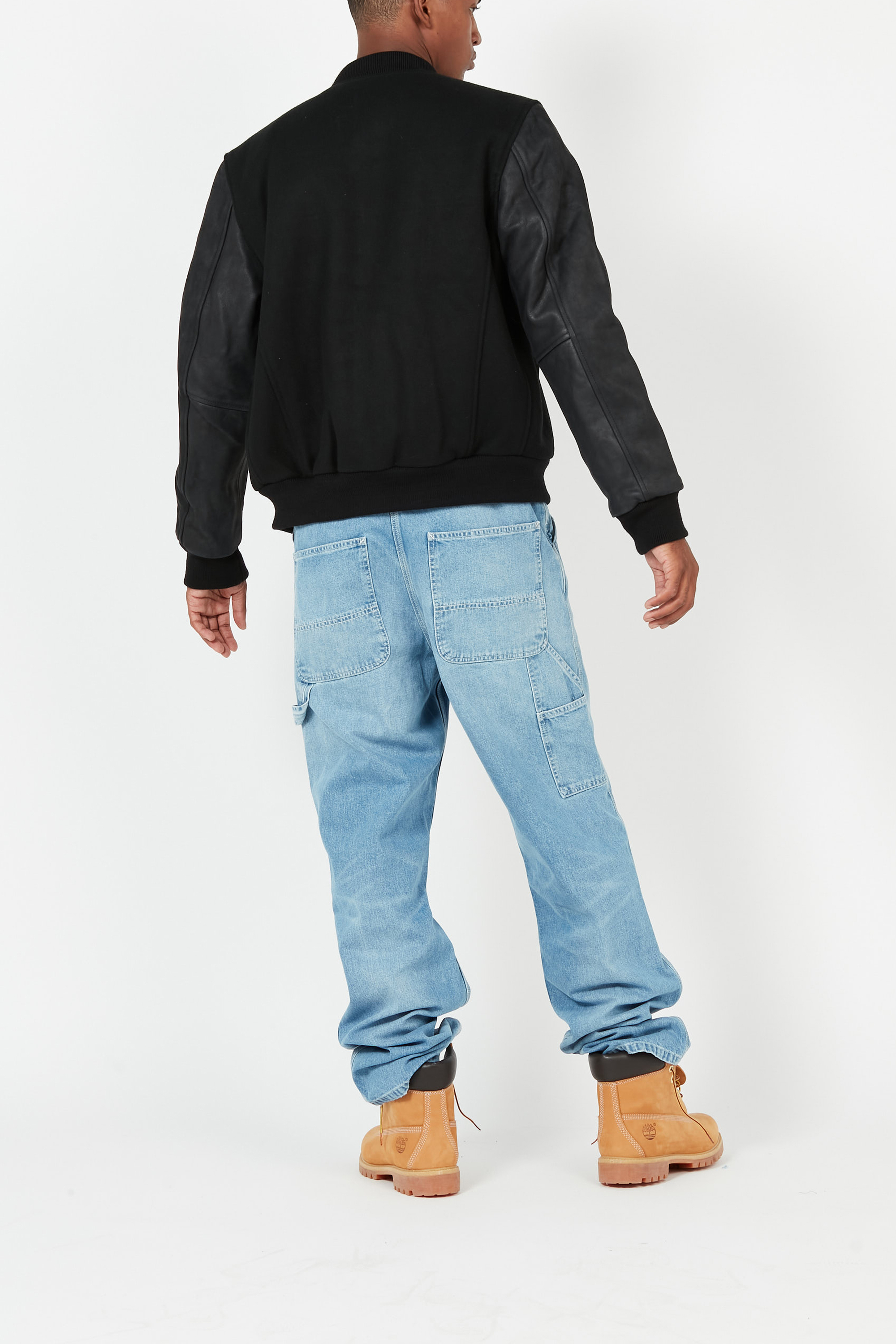 Regular-fit wool blend bomber | Black SCHOTT Men