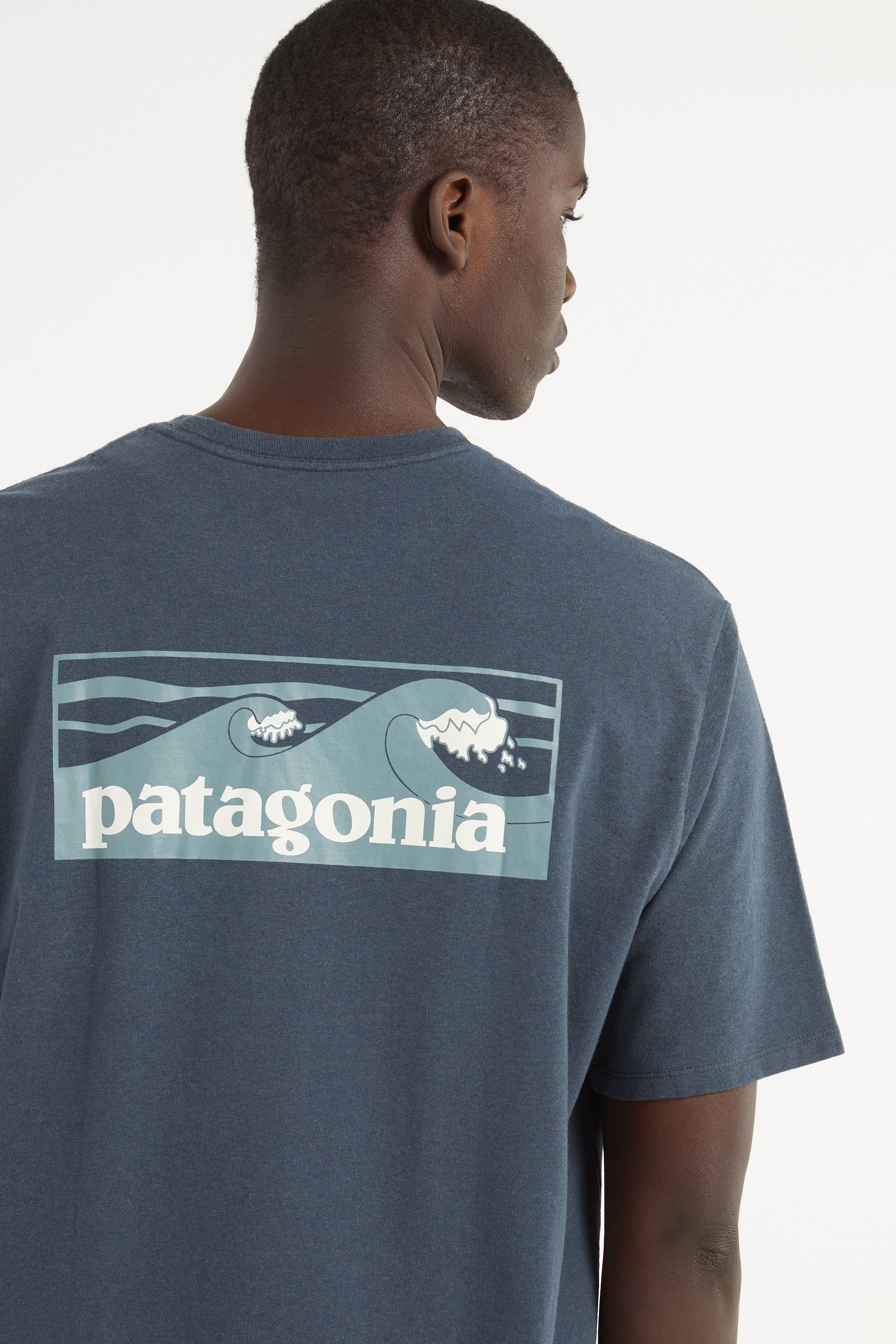 Regular-fit round-neck cotton T-shirt | Blue PATAGONIA Men