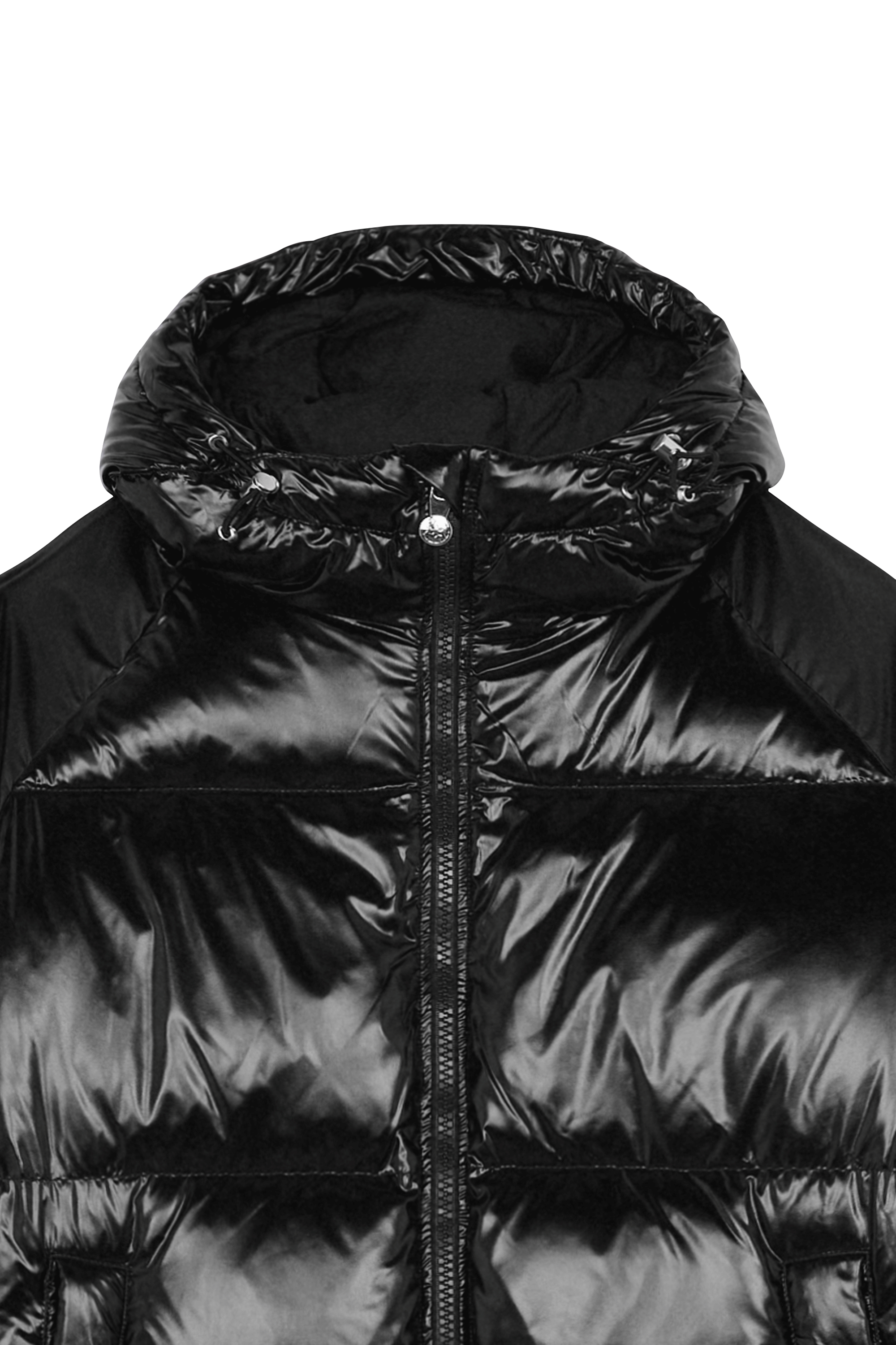 Lightweight quilted padded jacket with high neck Black