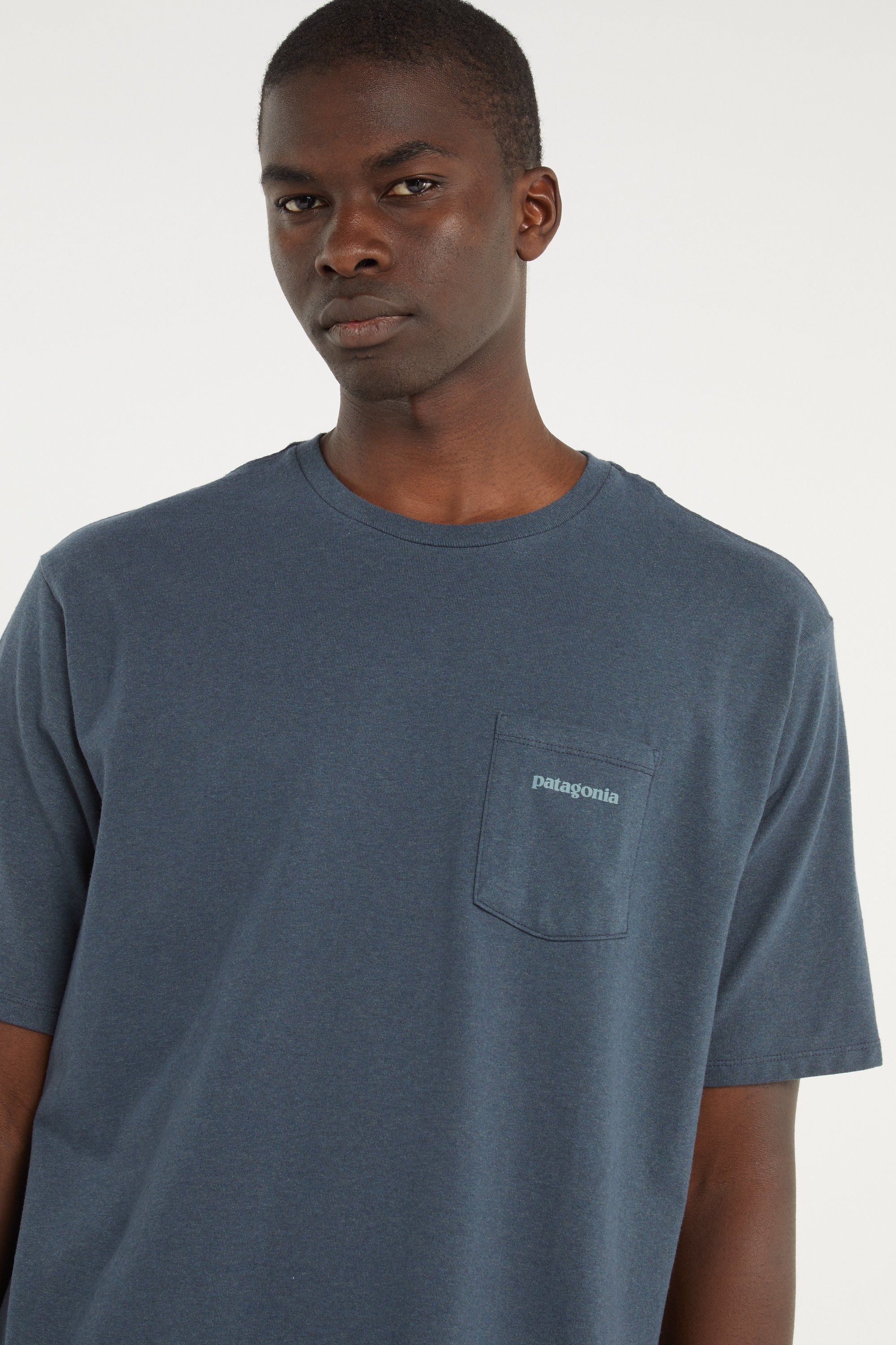 Regular-fit round-neck cotton T-shirt | Blue PATAGONIA Men