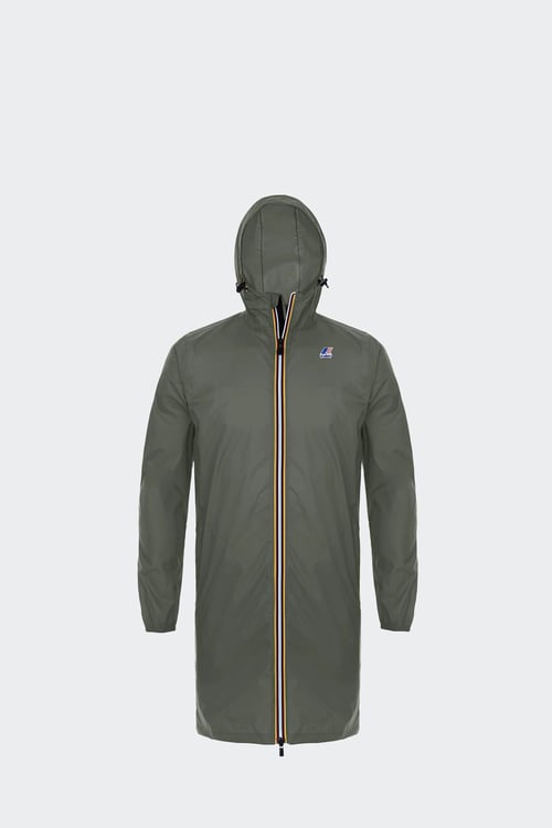 K-WAY Imperméable long à capuche  Kaki