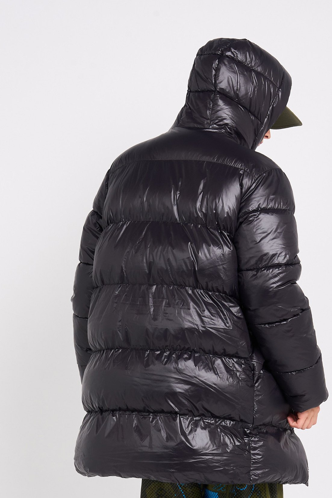Lightweight quilted padded jacket with high neck Black