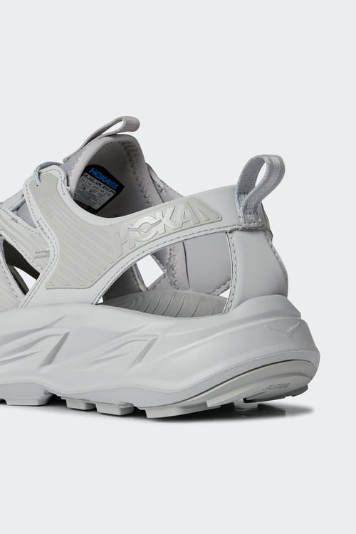 HOKA Flat furry sheepskin sandals Grey