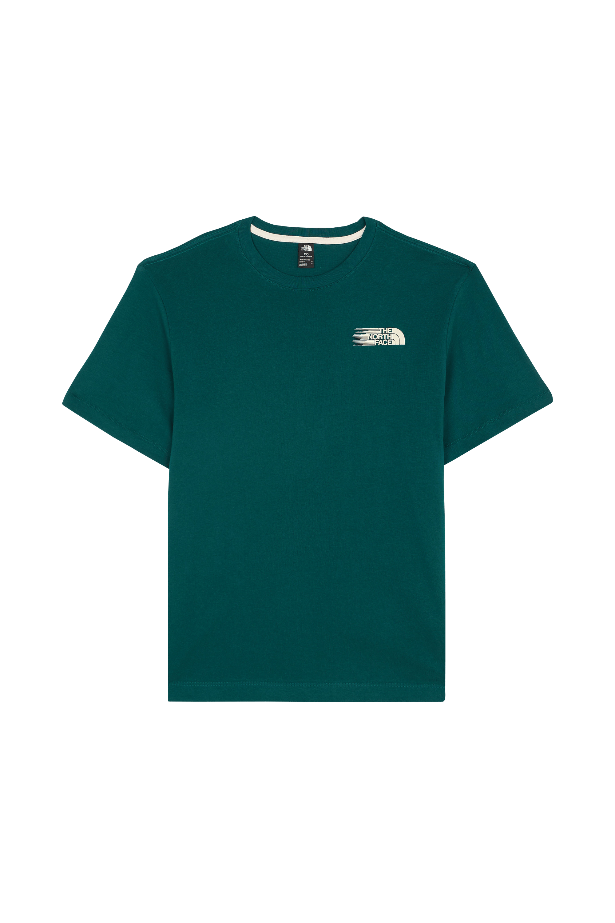 Regular-fit round-neck cotton T-shirt | Green THE NORTH FACE Men