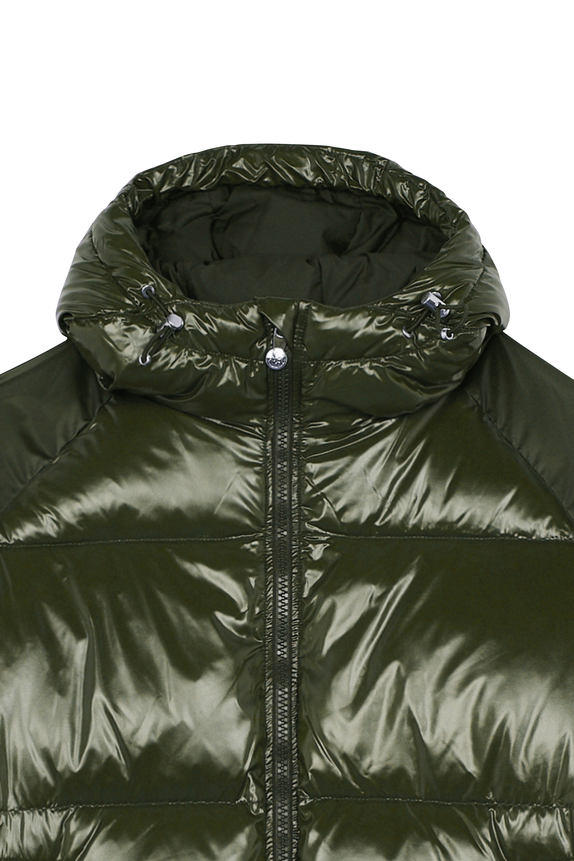Lightweight quilted padded jacket with high neck Khaki