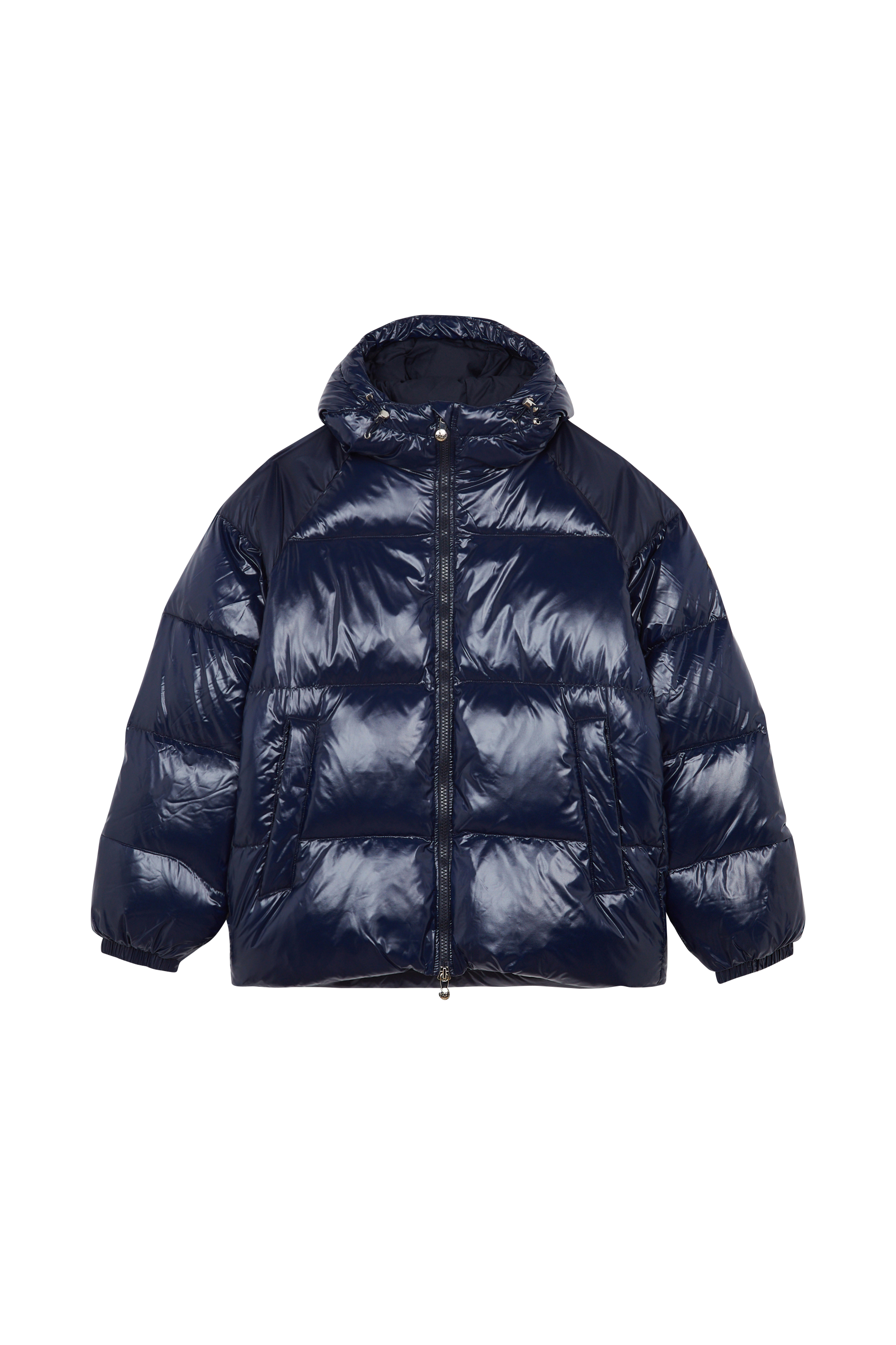 Lightweight quilted padded jacket with high neck Blue