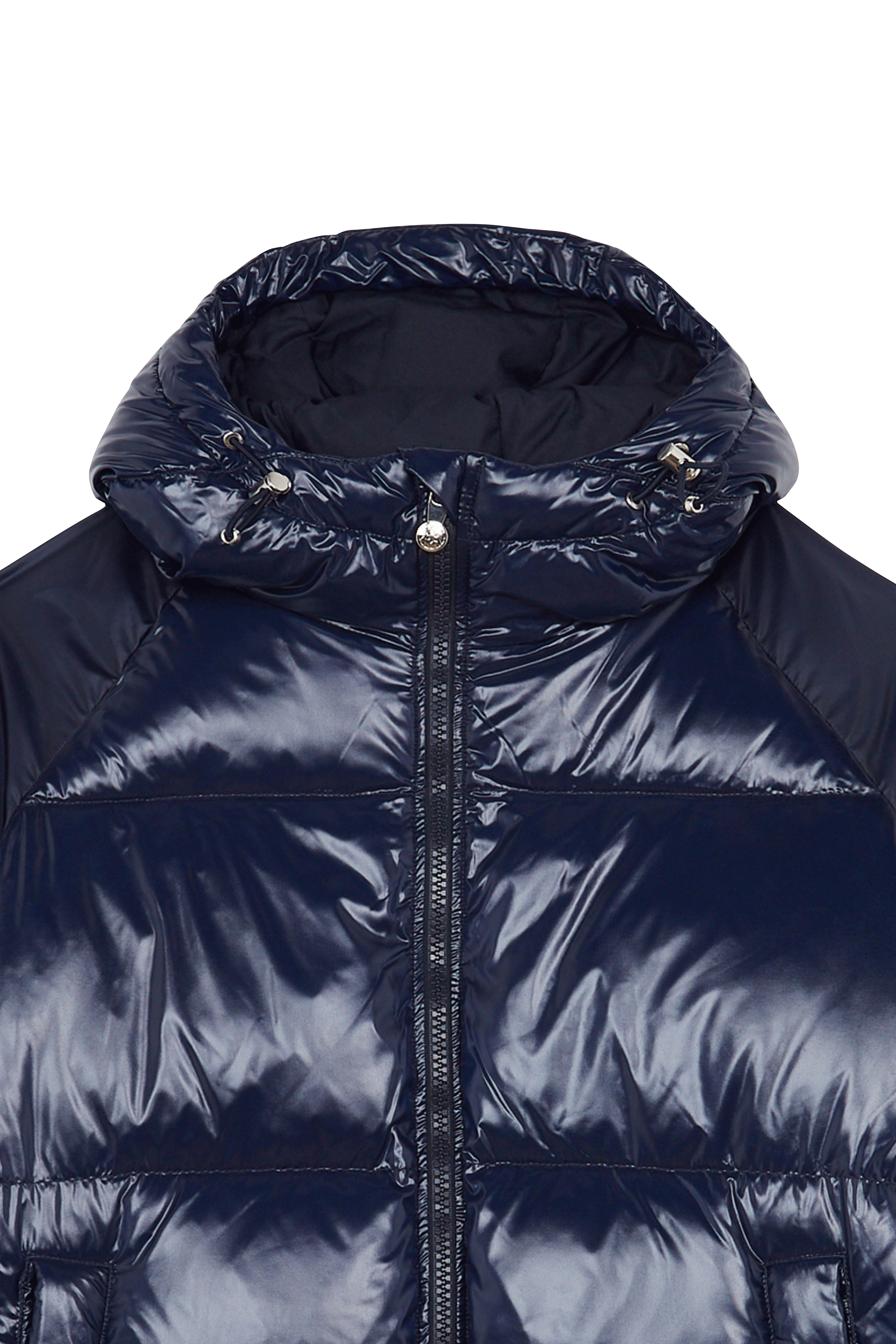 Lightweight quilted padded jacket with high neck Blue