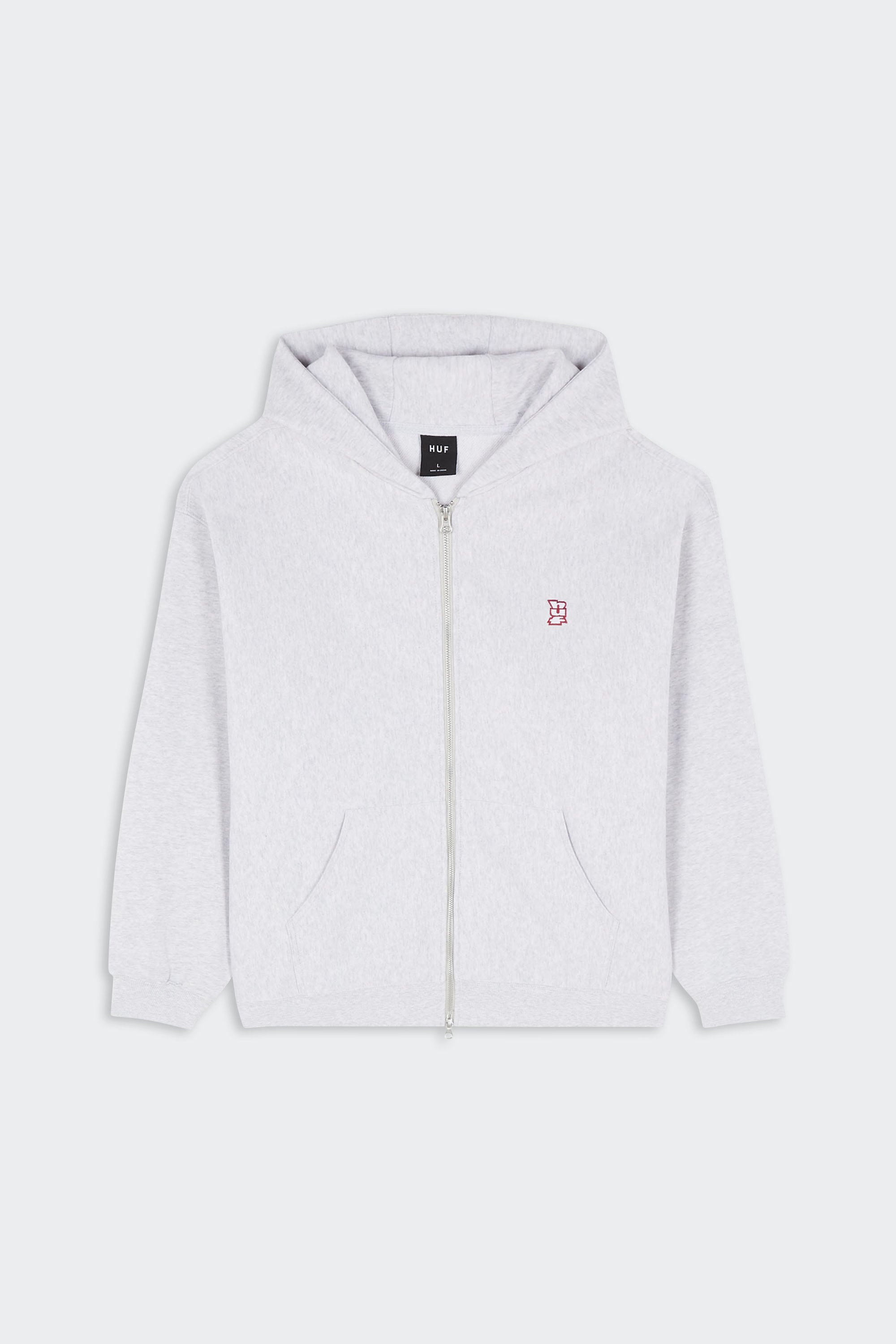 zip-up hoodie | Grey by HUF zip-up hoodie Grey