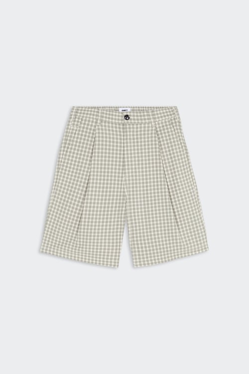 Short imprimé carreaux - Taille 28 Beige