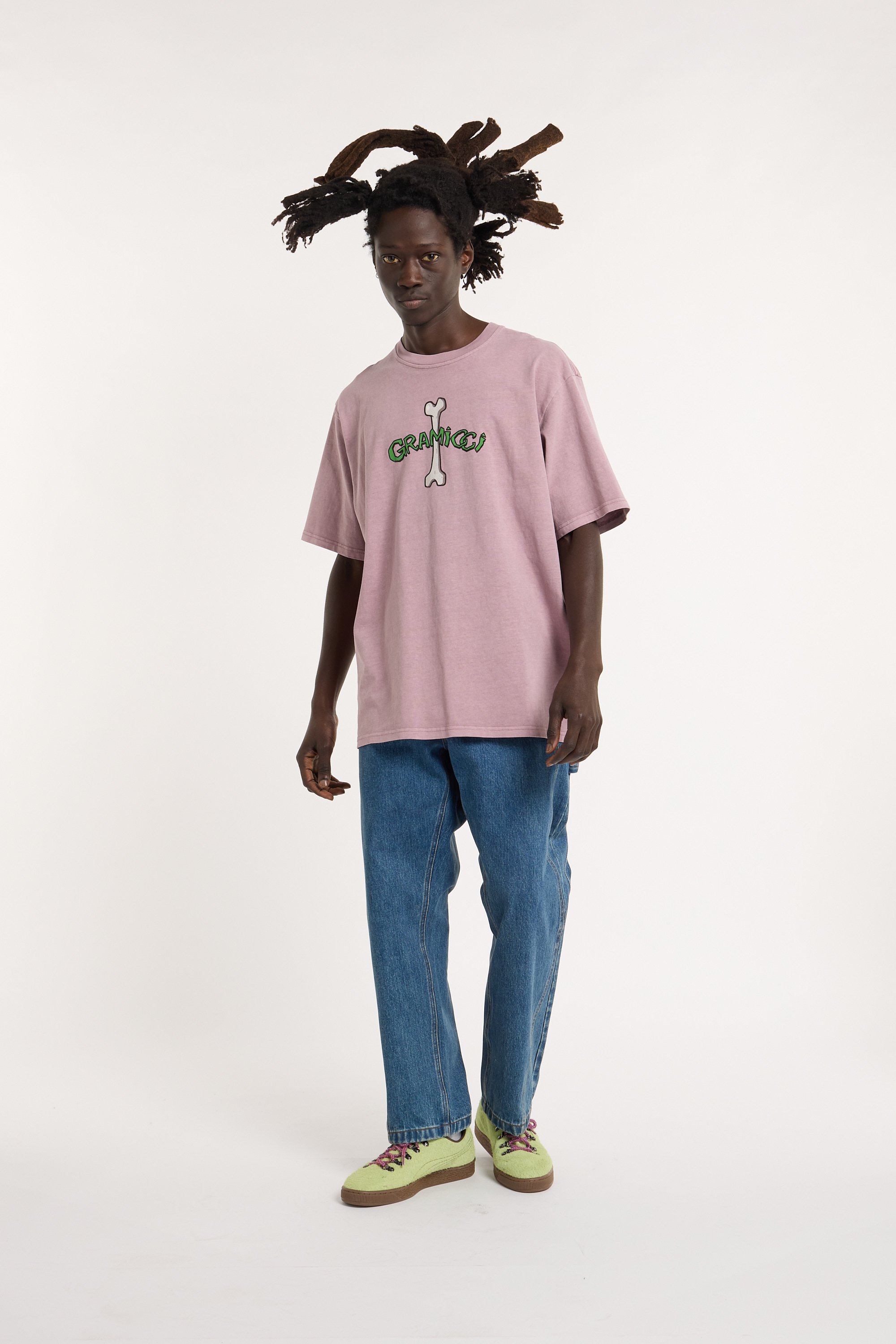 Regular-fit round-neck cotton T-shirt GRAMICCI Pink