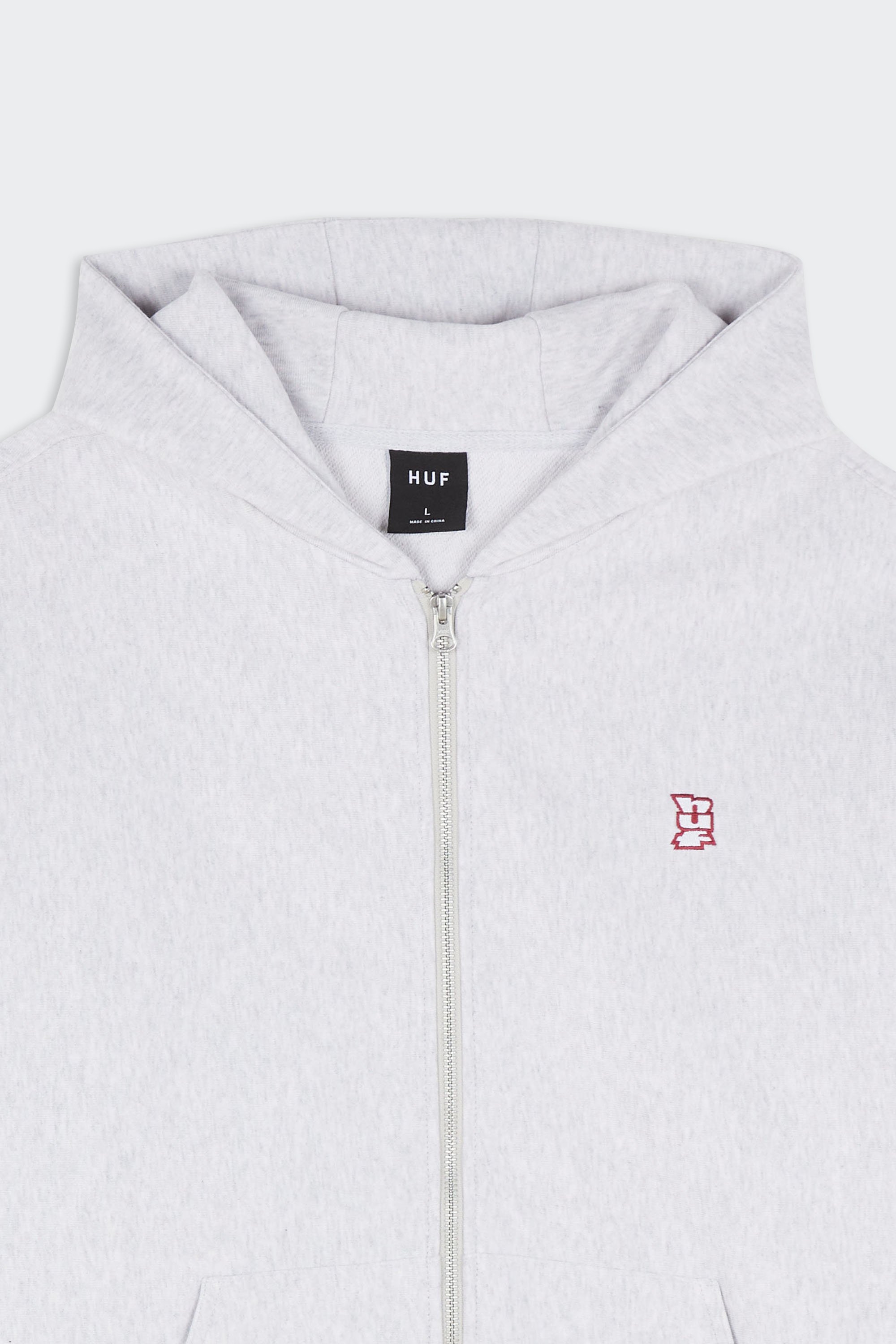 zip-up hoodie | Grey by HUF zip-up hoodie Grey