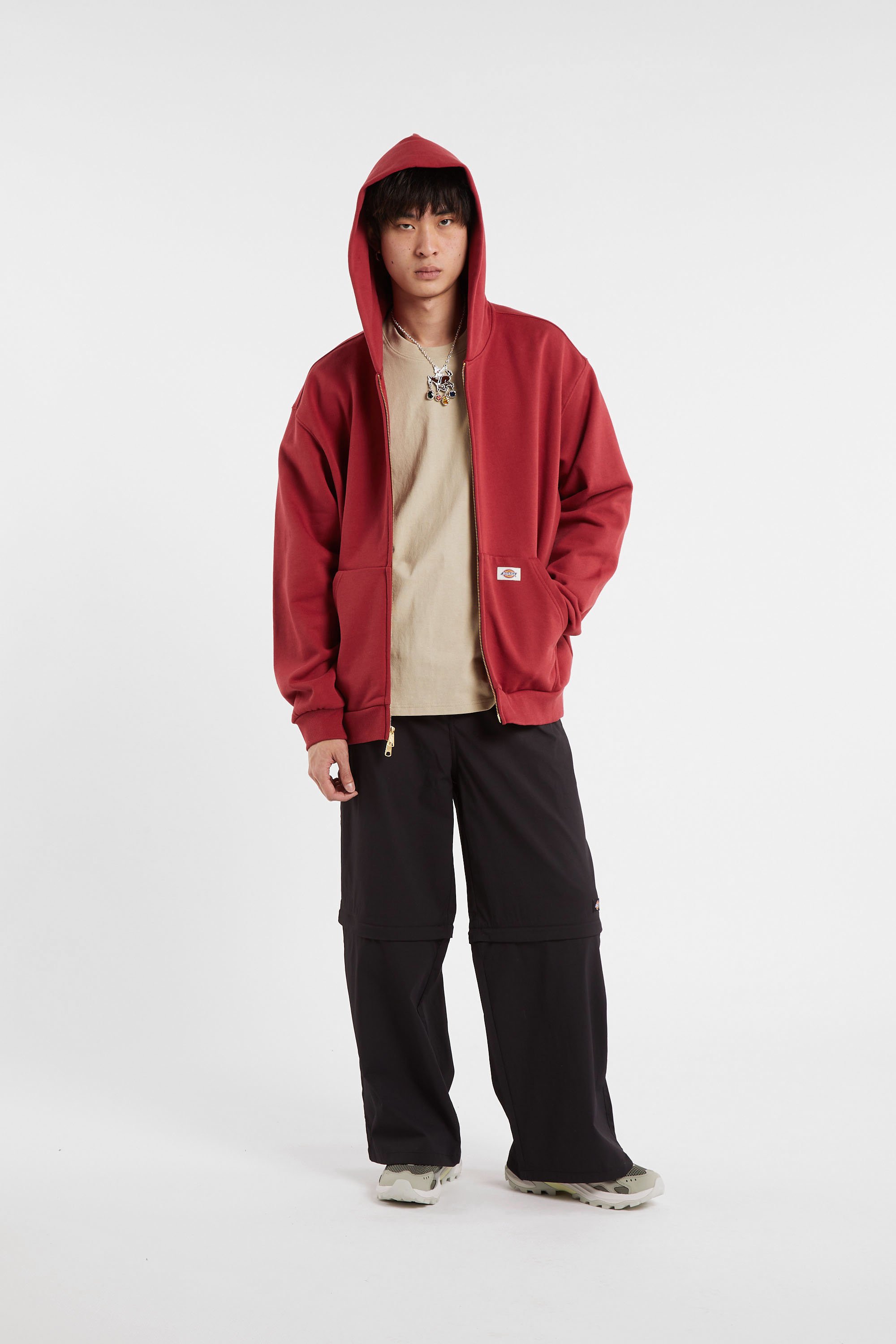 Hoodie zippé DICKIES Rouge