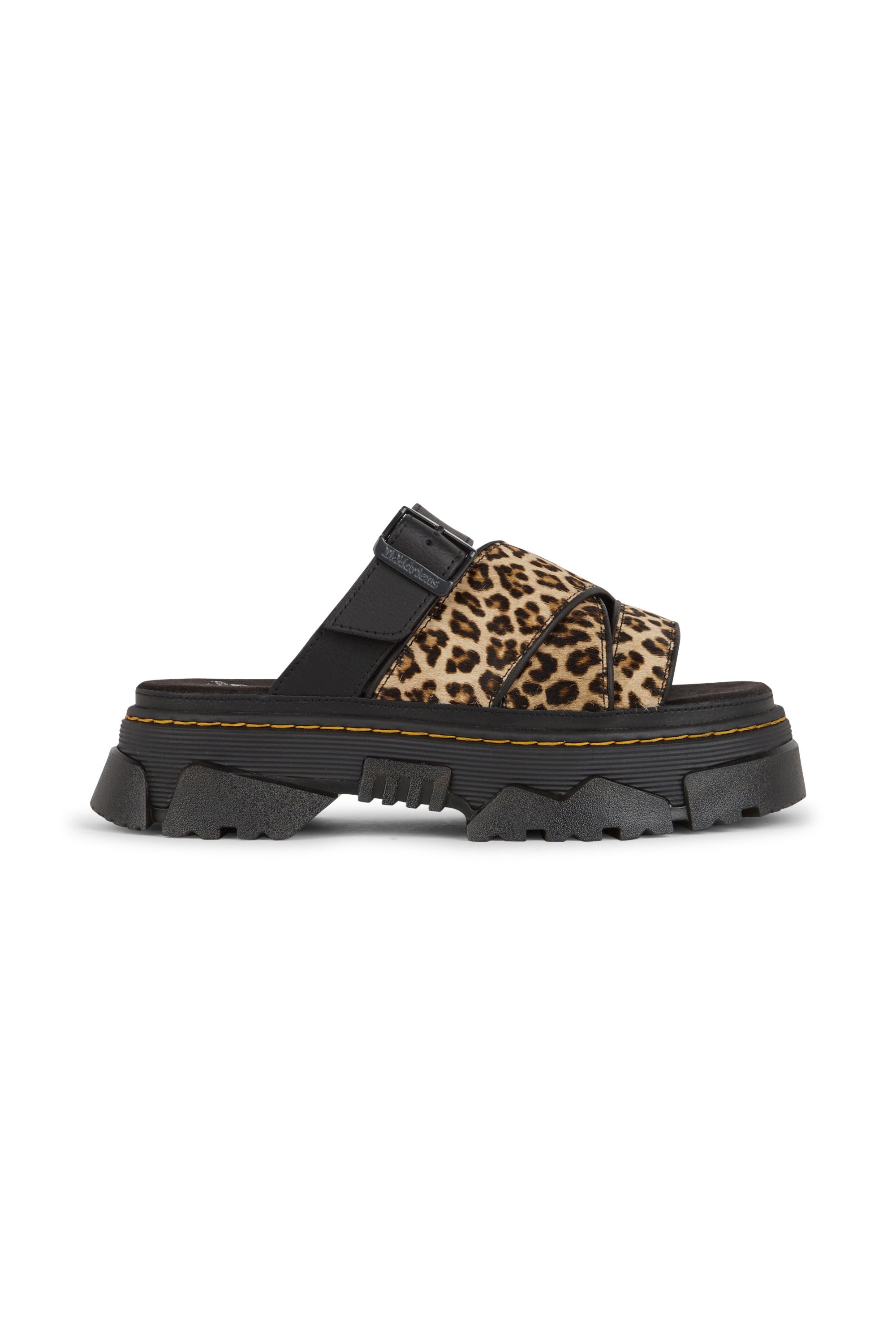 Flat furry sheepskin sandals Beige