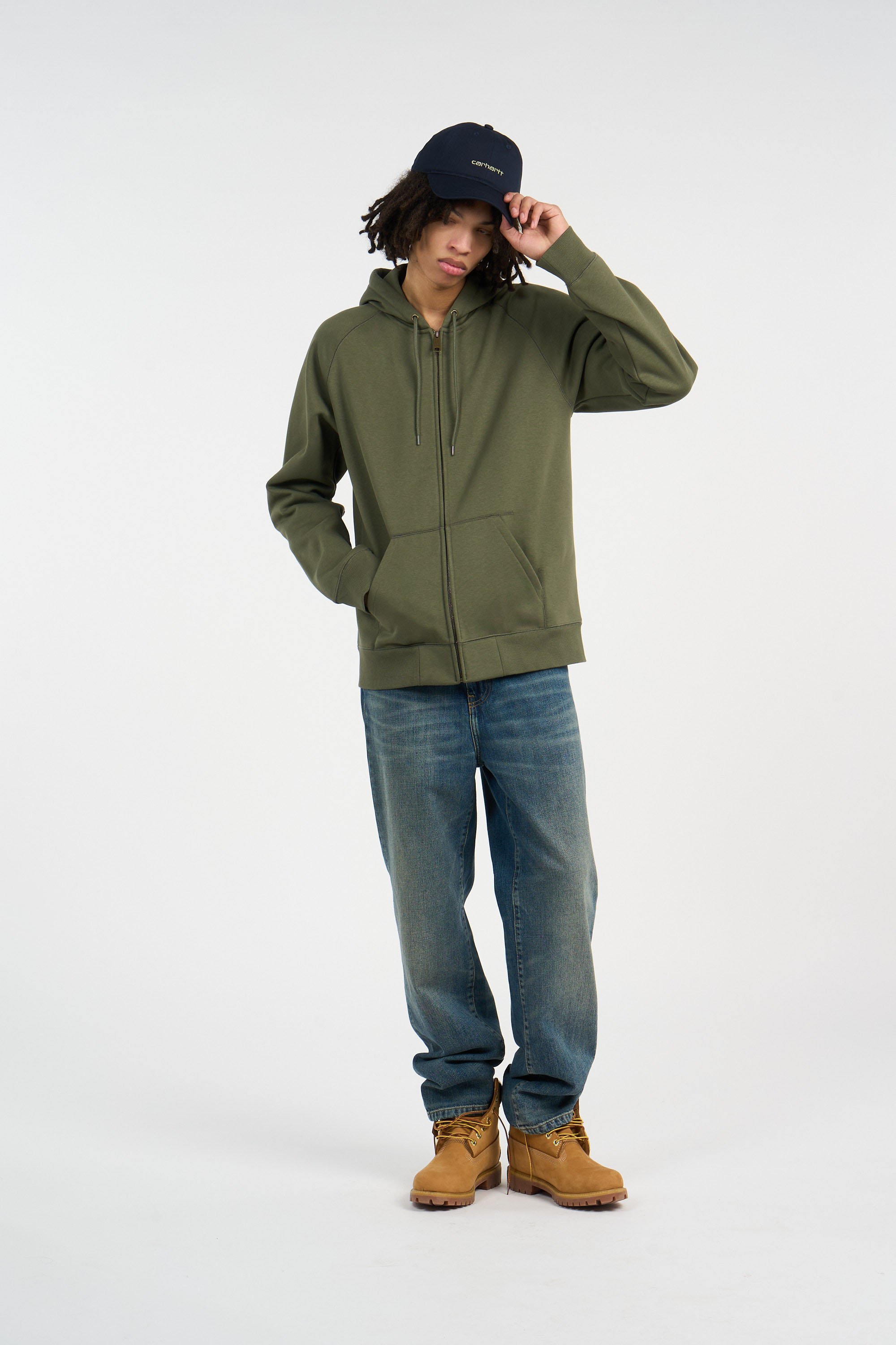 Zippered hoodie CARHARTT WIP Khaki