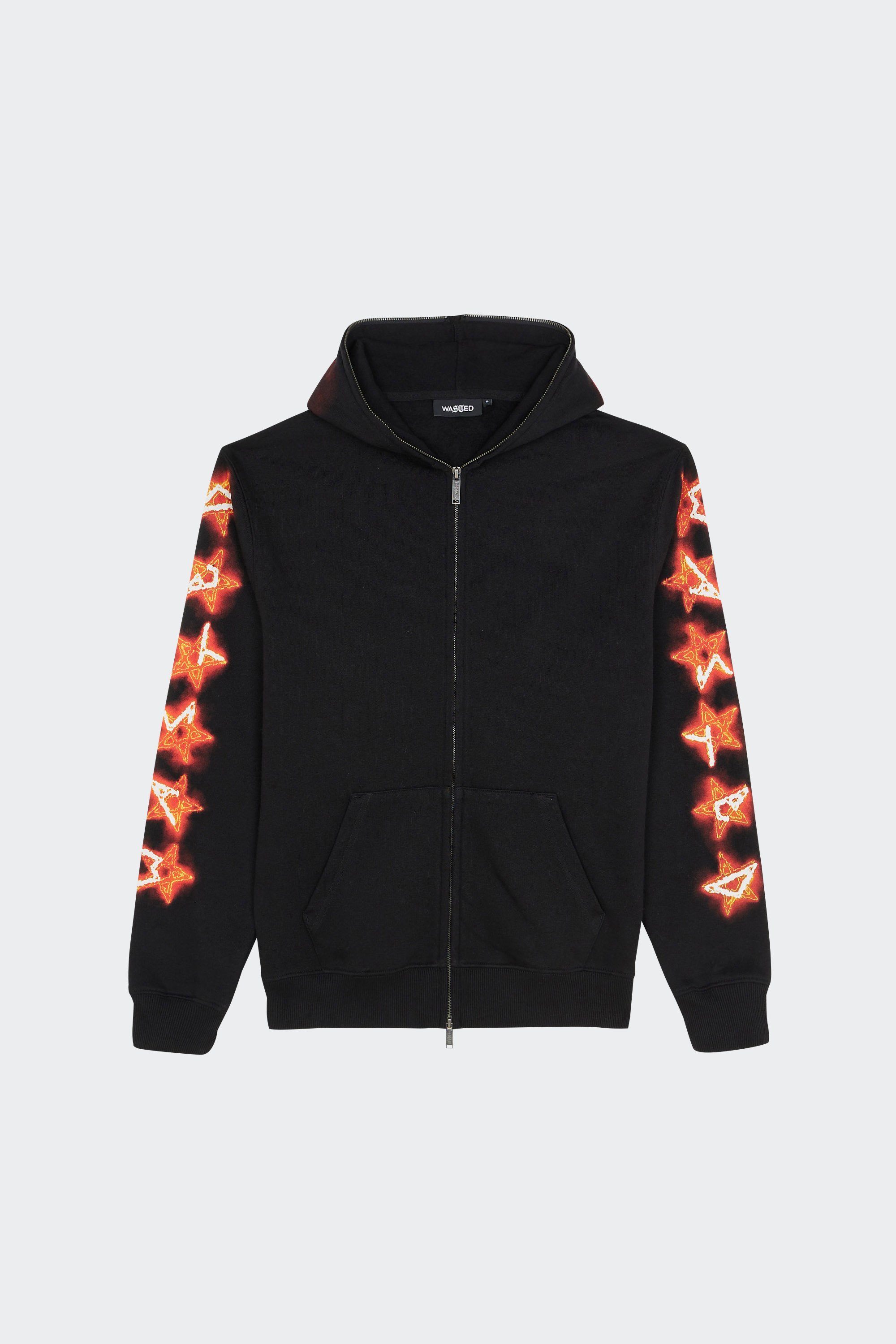 zip-up hoodie | Black by WASTED zip-up hoodie Black