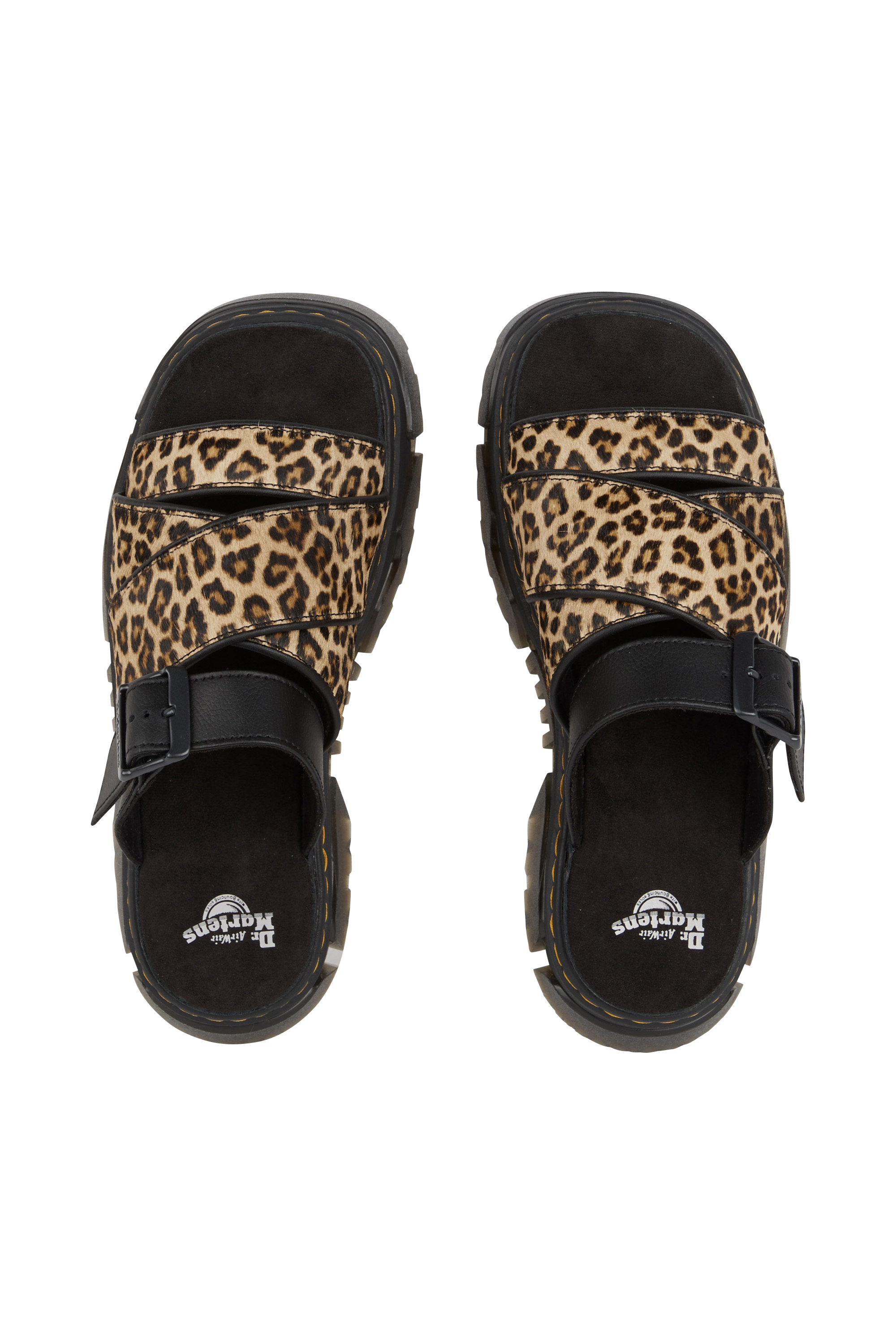 Flat furry sheepskin sandals Beige