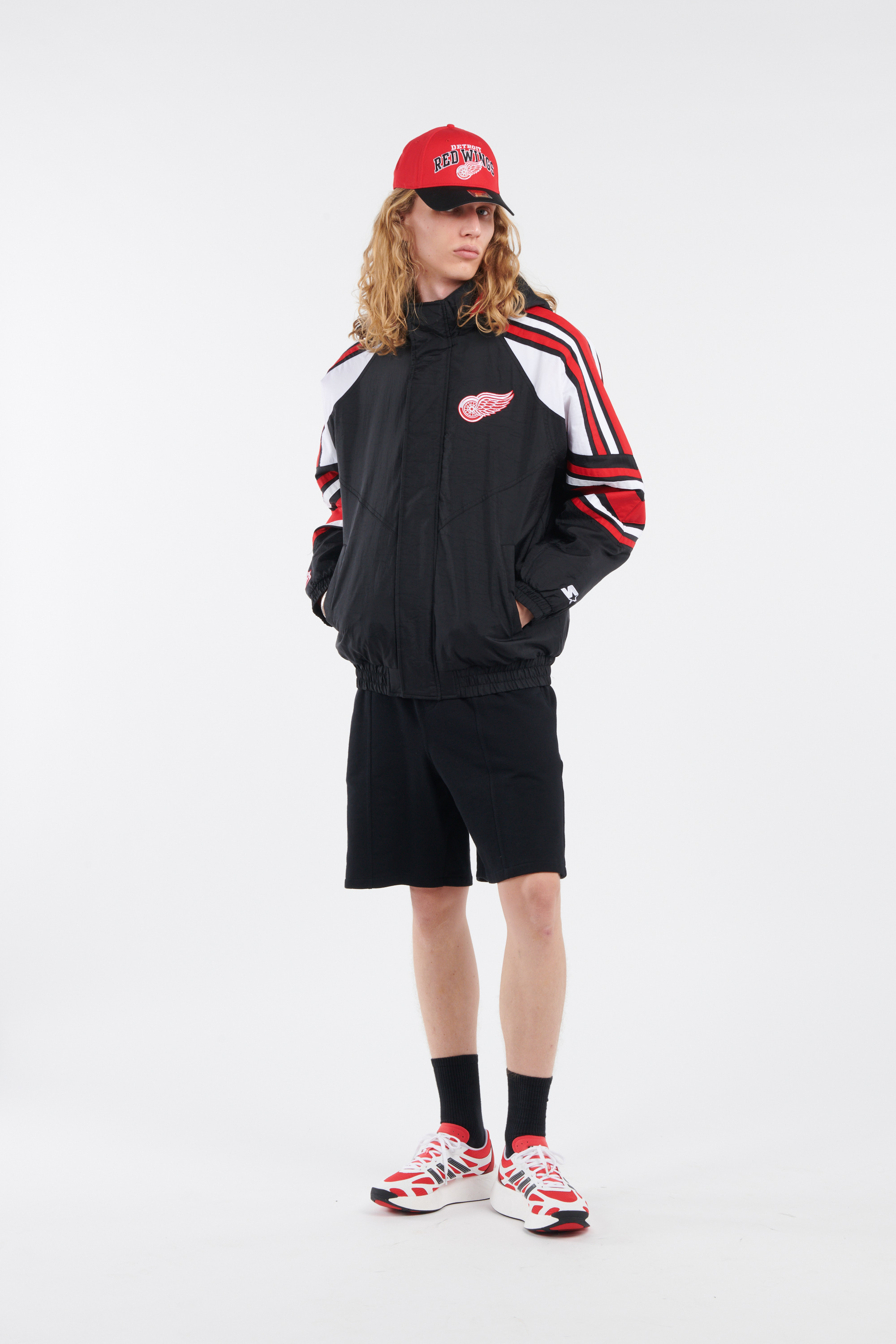 Lightweight quilted padded jacket with high neck Black