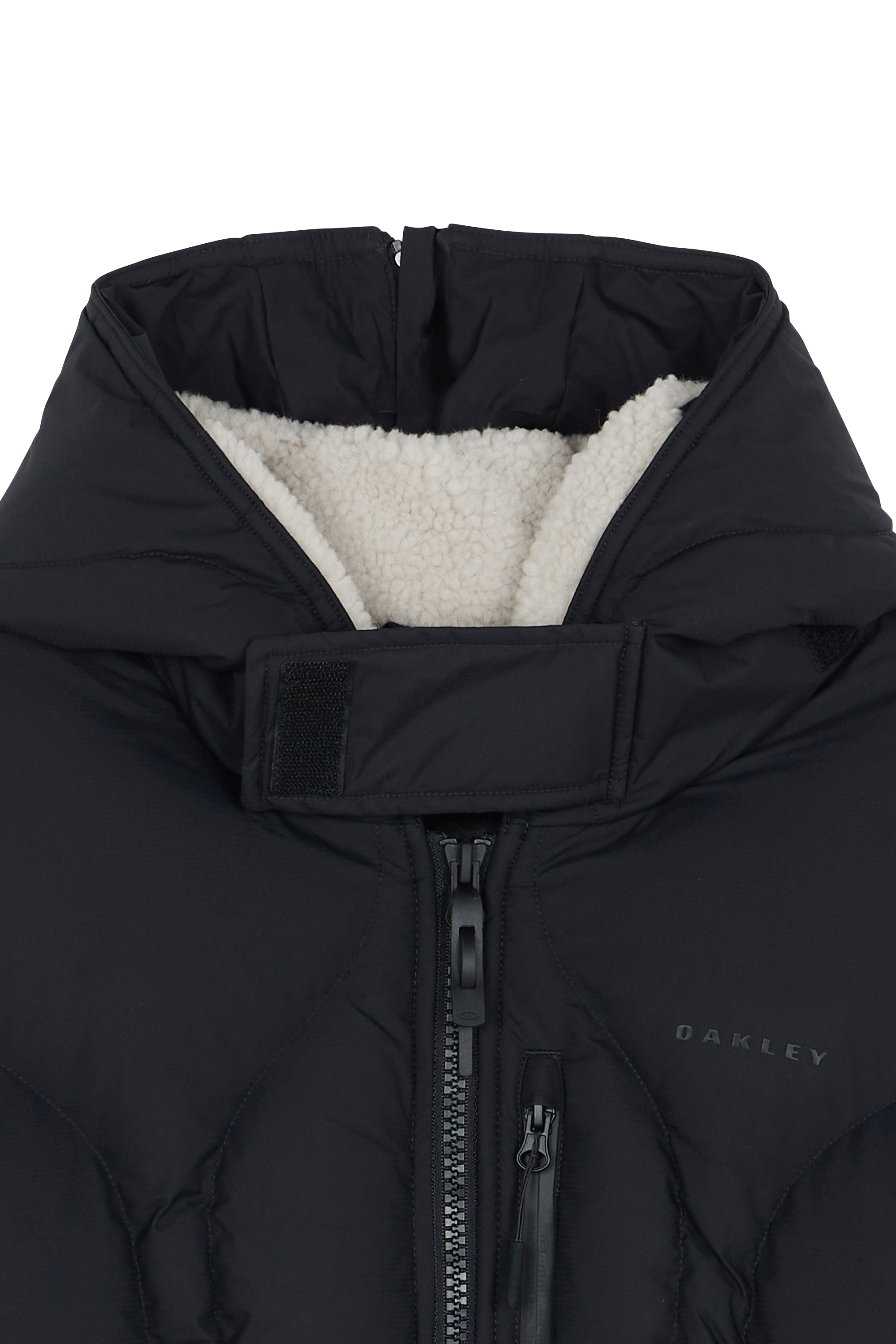 Lightweight quilted padded jacket with high neck Black