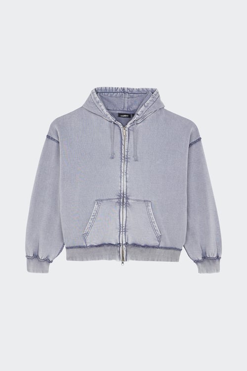 WASTED Hoodie zippé Bleu