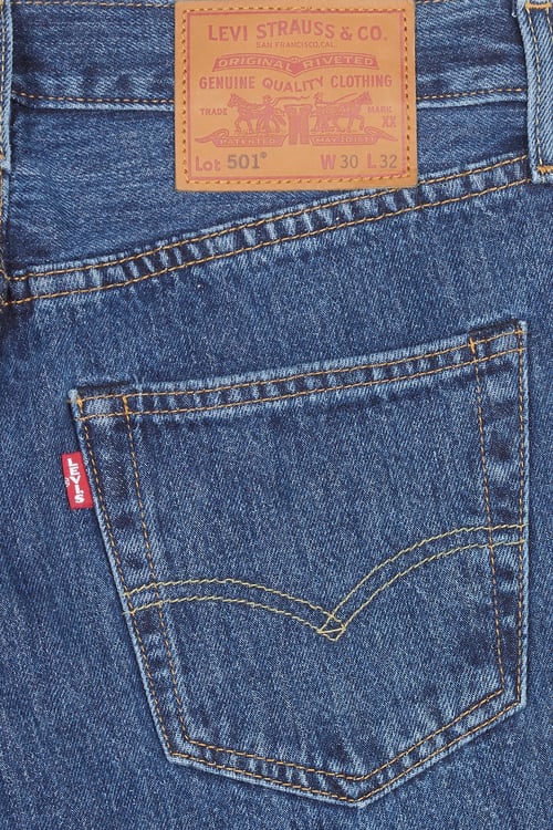LEVI'S Jean 501 regular-fit en coton stretch Bleu