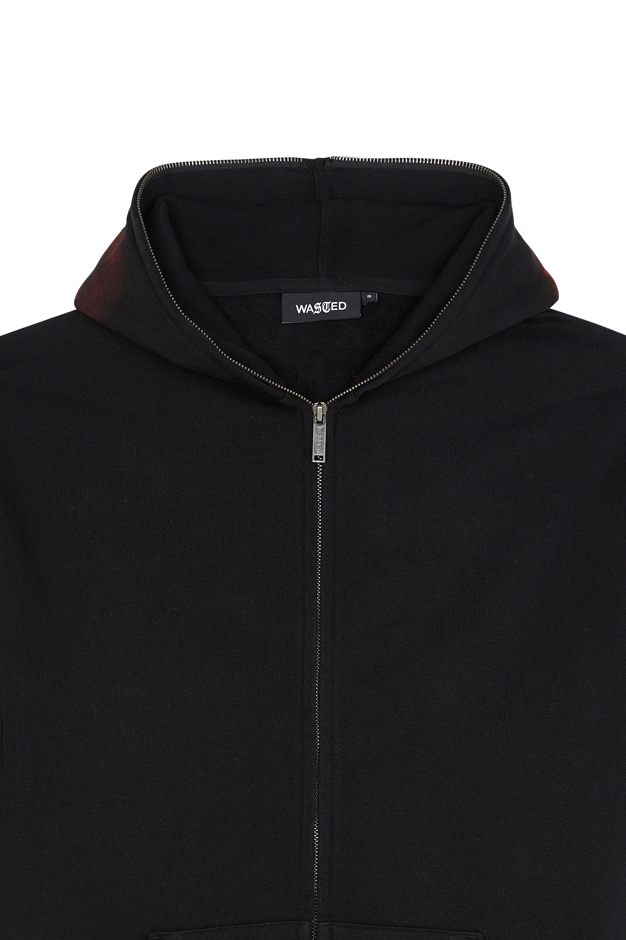zip-up hoodie WASTED Black