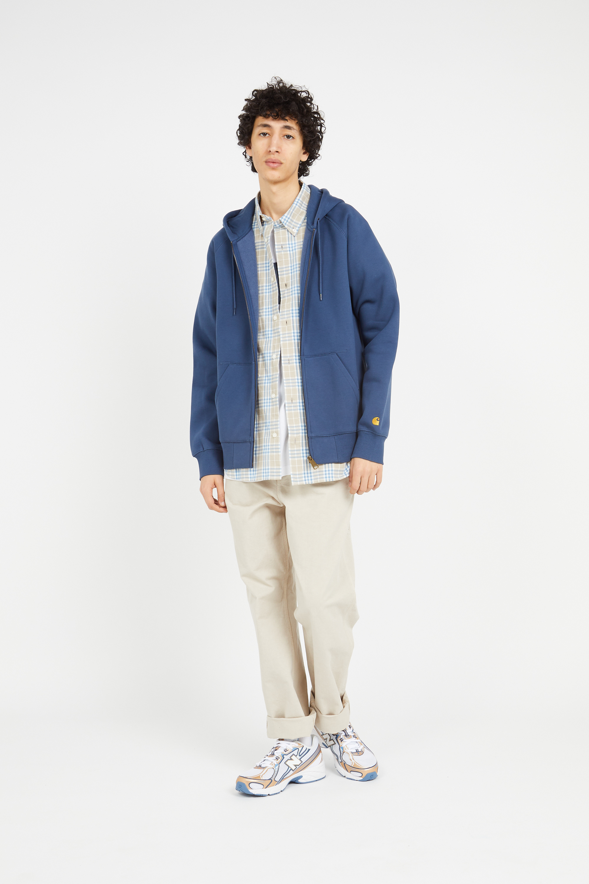 Hoodie zippé Bleu