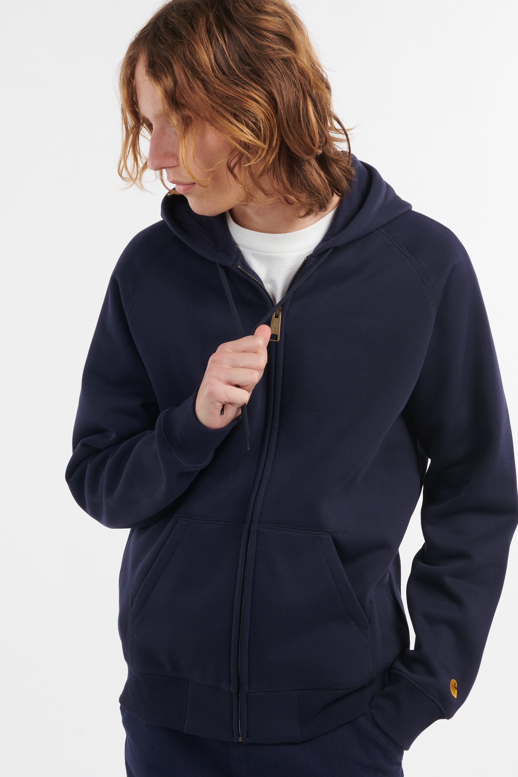 Regular-fit zip-up cotton-blend hoodie with Pony Player | Blue by CARHARTT WIP Regular-fit zip-up cotton-blend hoodie with Pony Player Blue