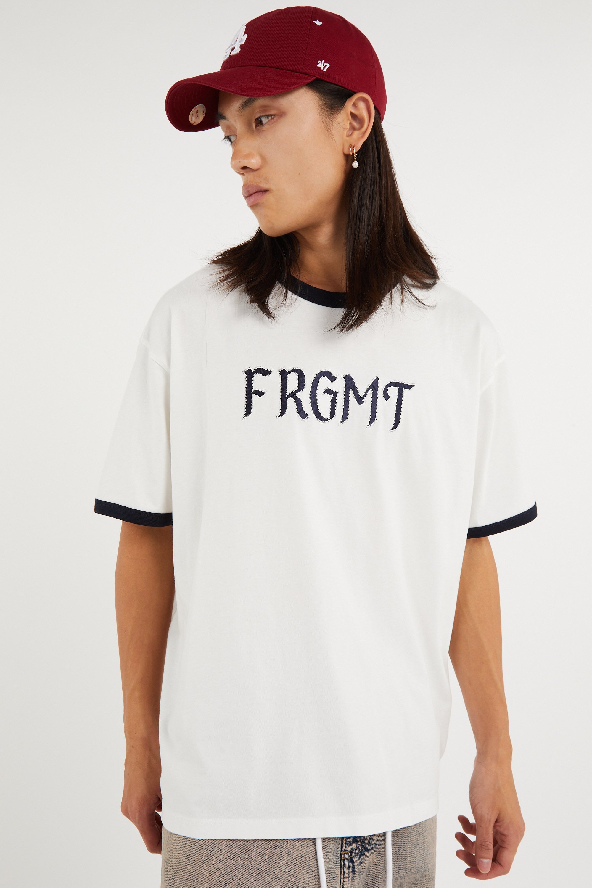 Regular-fit round-neck cotton T-shirt | White TOMMY JEANS Men