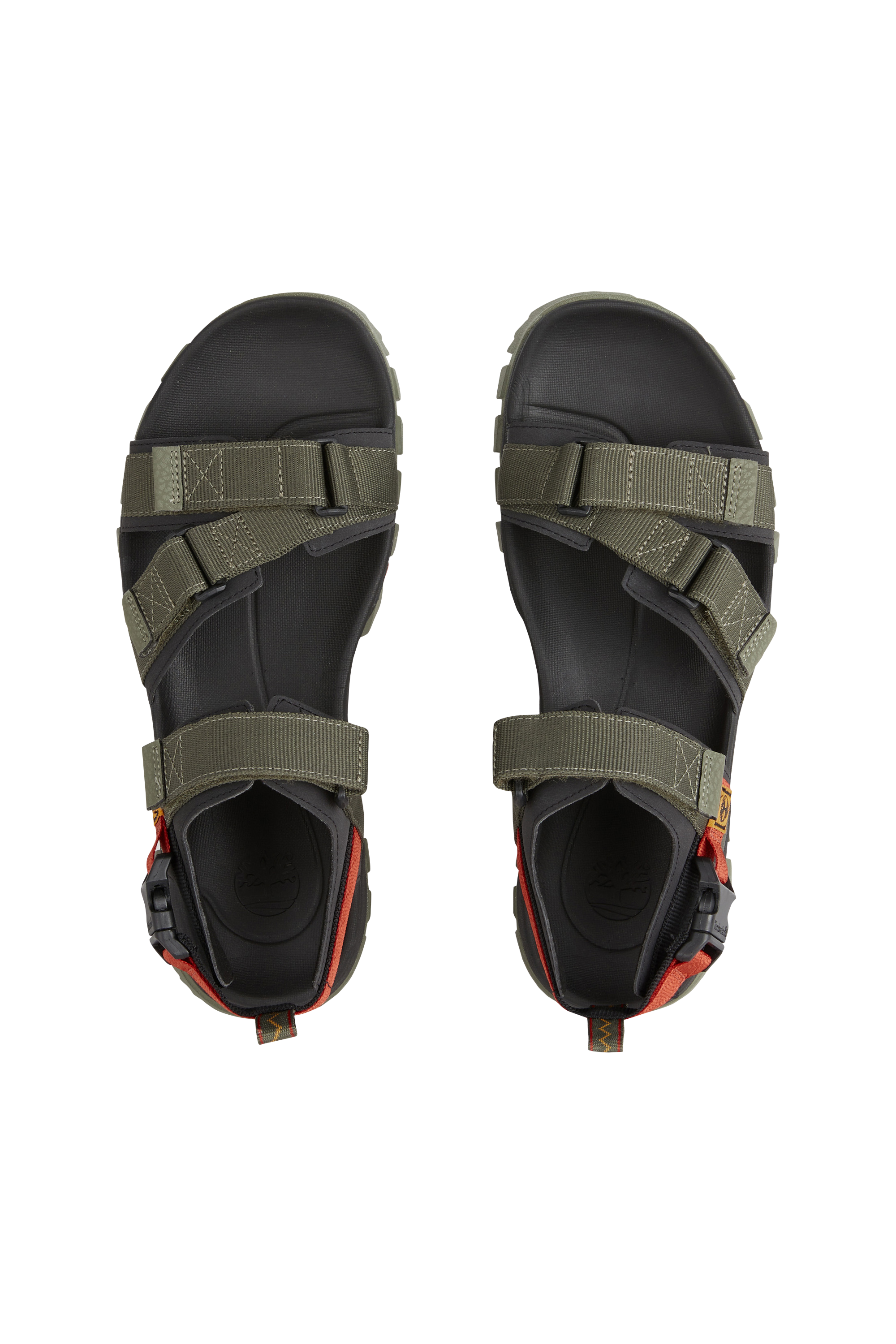 Flat furry sheepskin sandals Green