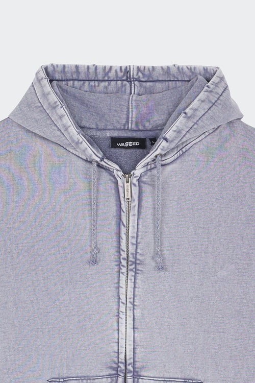 WASTED Hoodie zippé Bleu