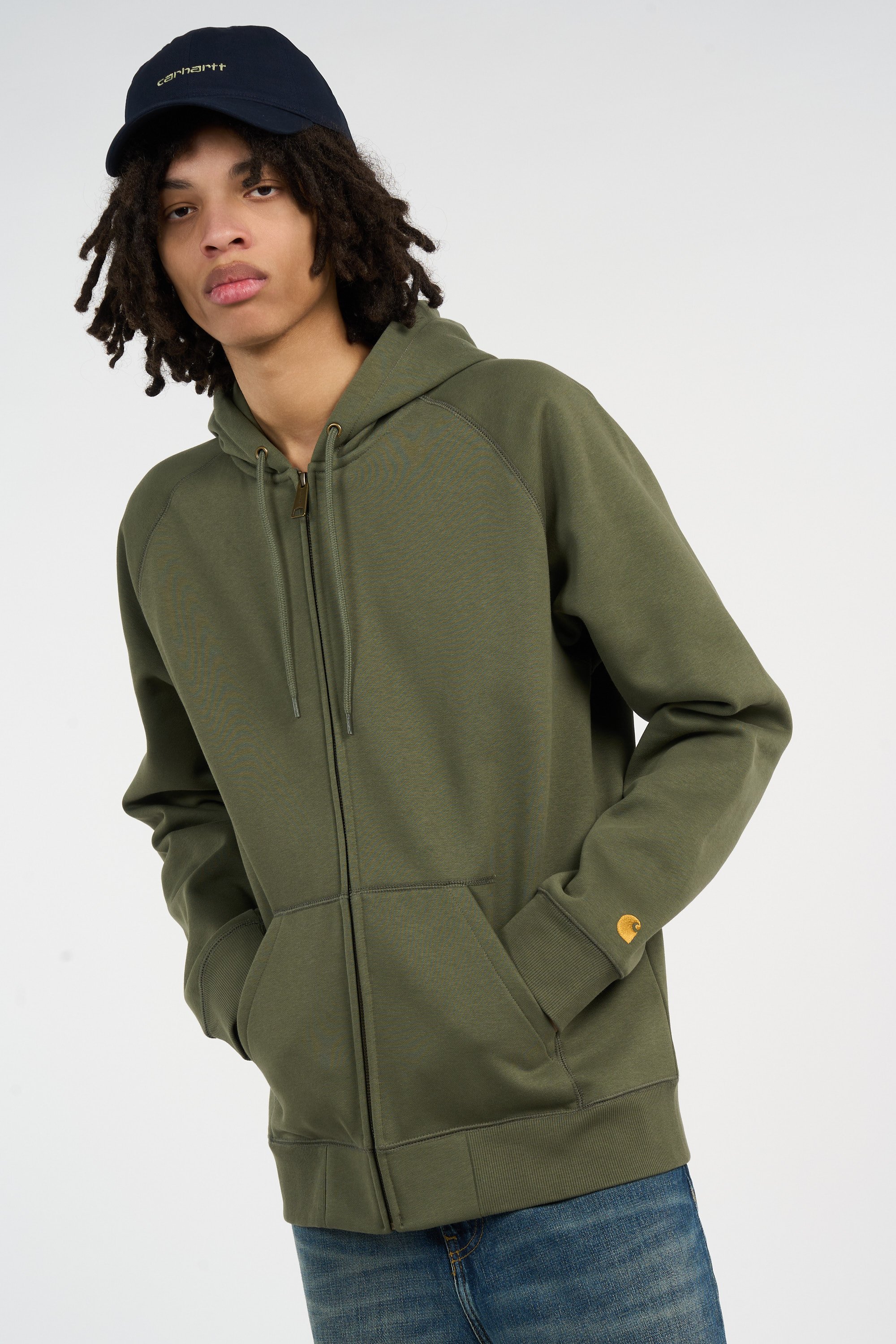 Zip-up hoodie Khaki